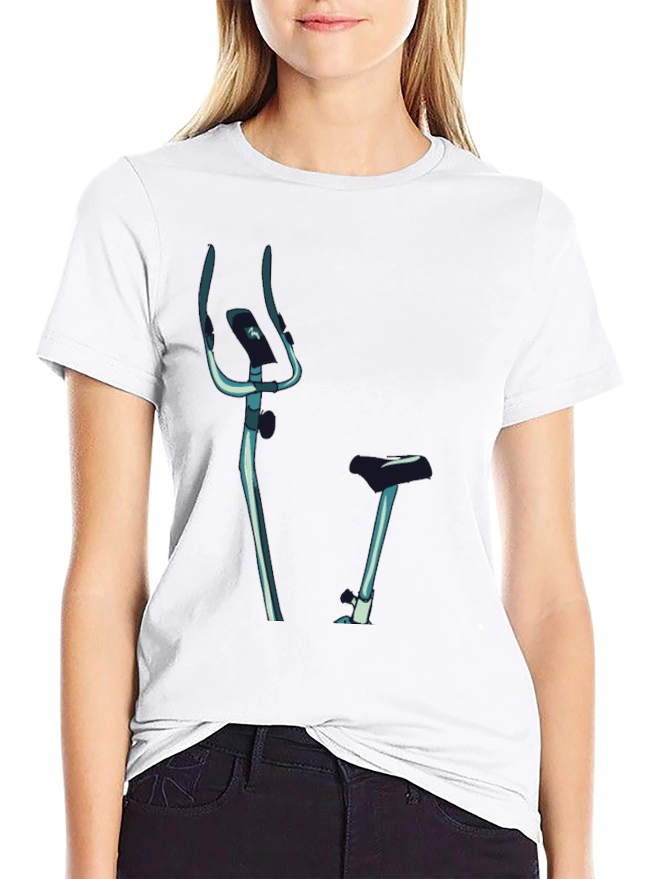 Indoor Bike Graphic Tee - Black Casual T-Shirt
