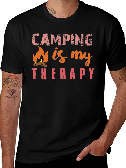 Camping Is My Therapy Graphic T-Shirt