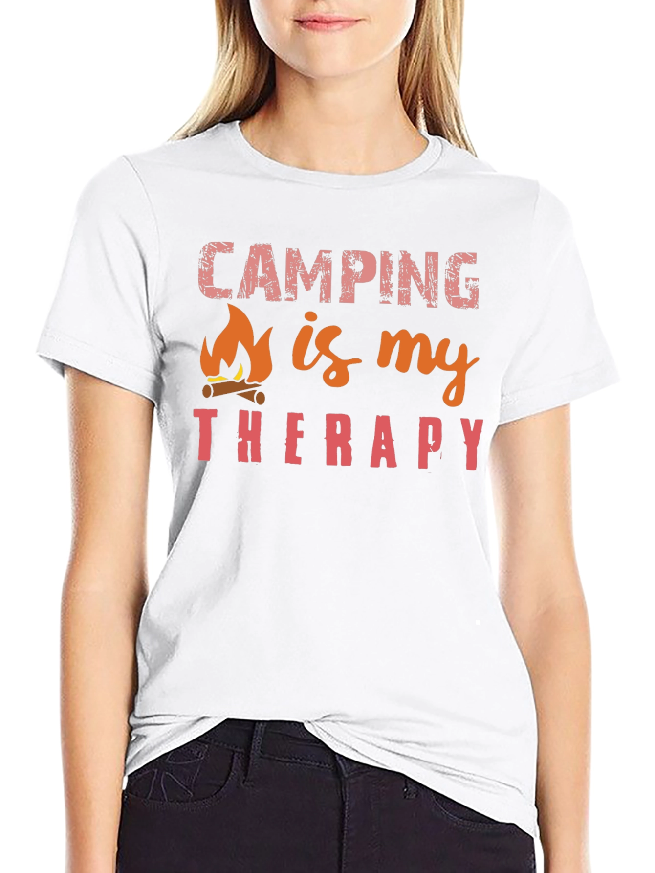 Camping Is My Therapy Graphic T-Shirt