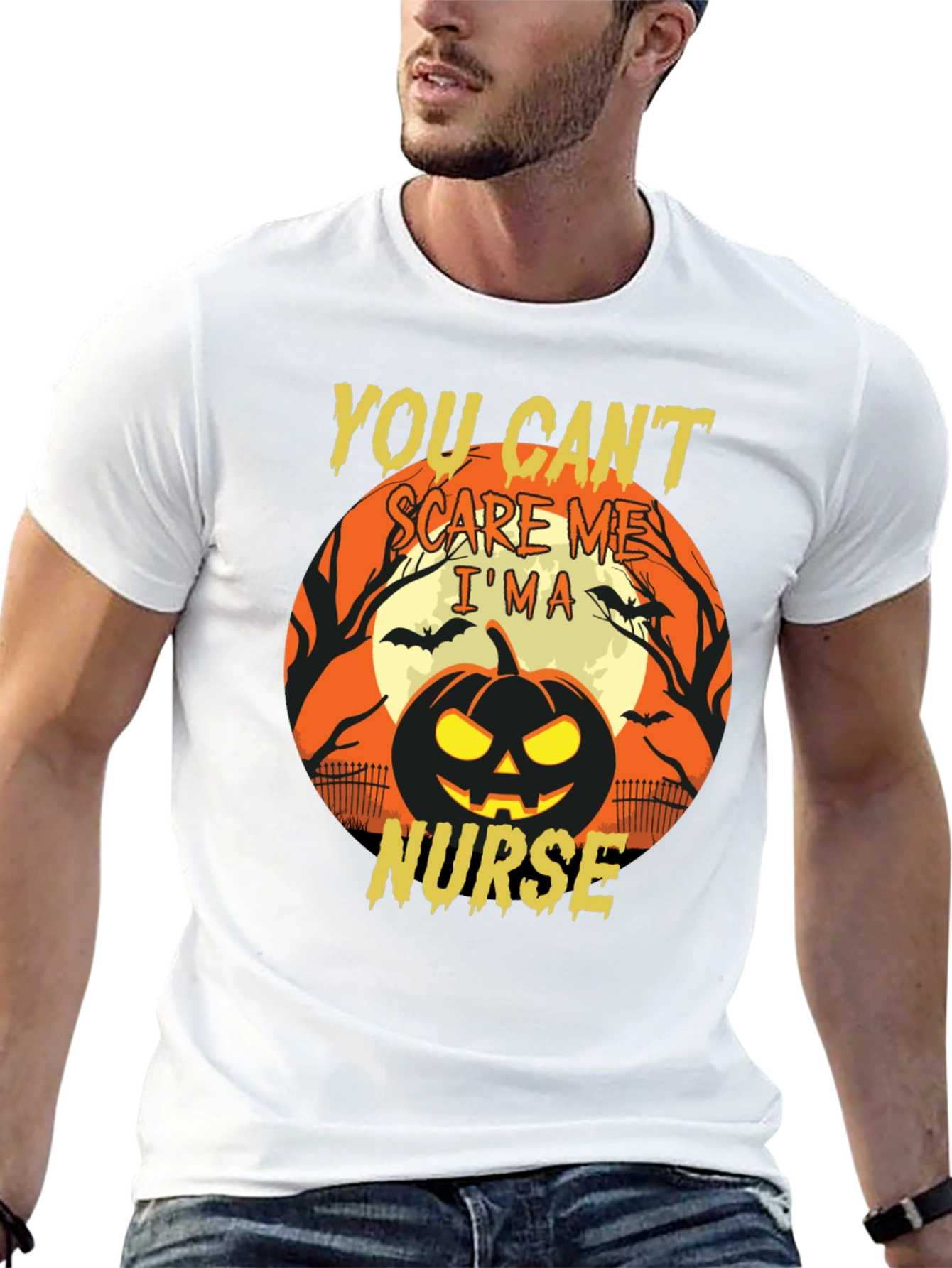 You Cant Scare Me Im a Nurse Halloween T-Shirt