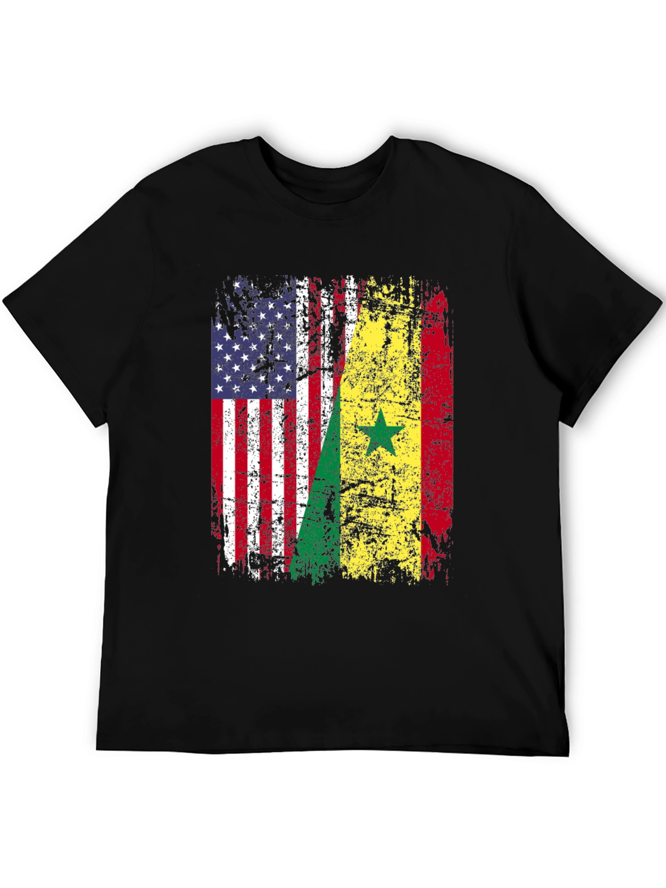 USA Senegal Flag Graphic T-Shirt