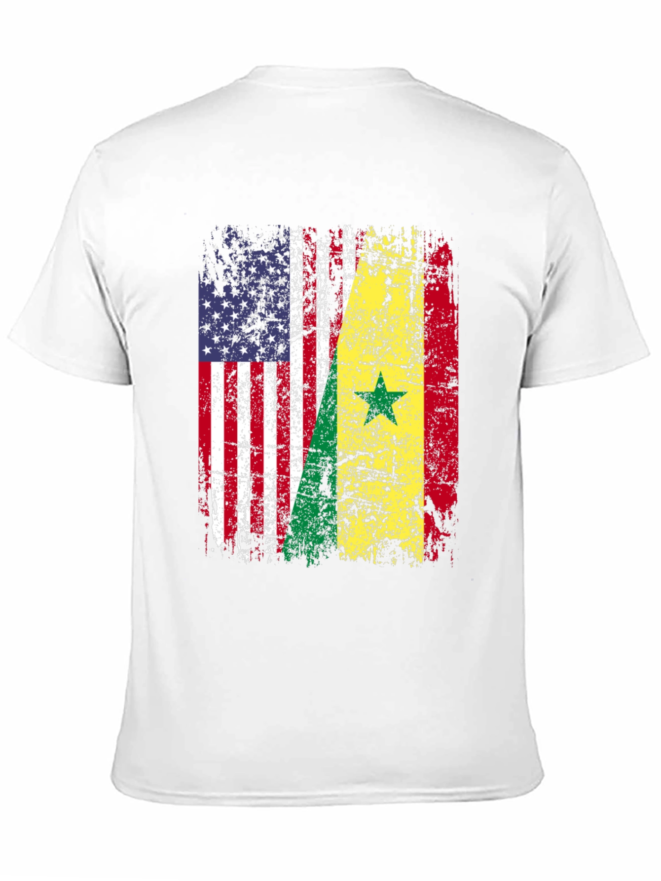 USA Senegal Flag Graphic T-Shirt