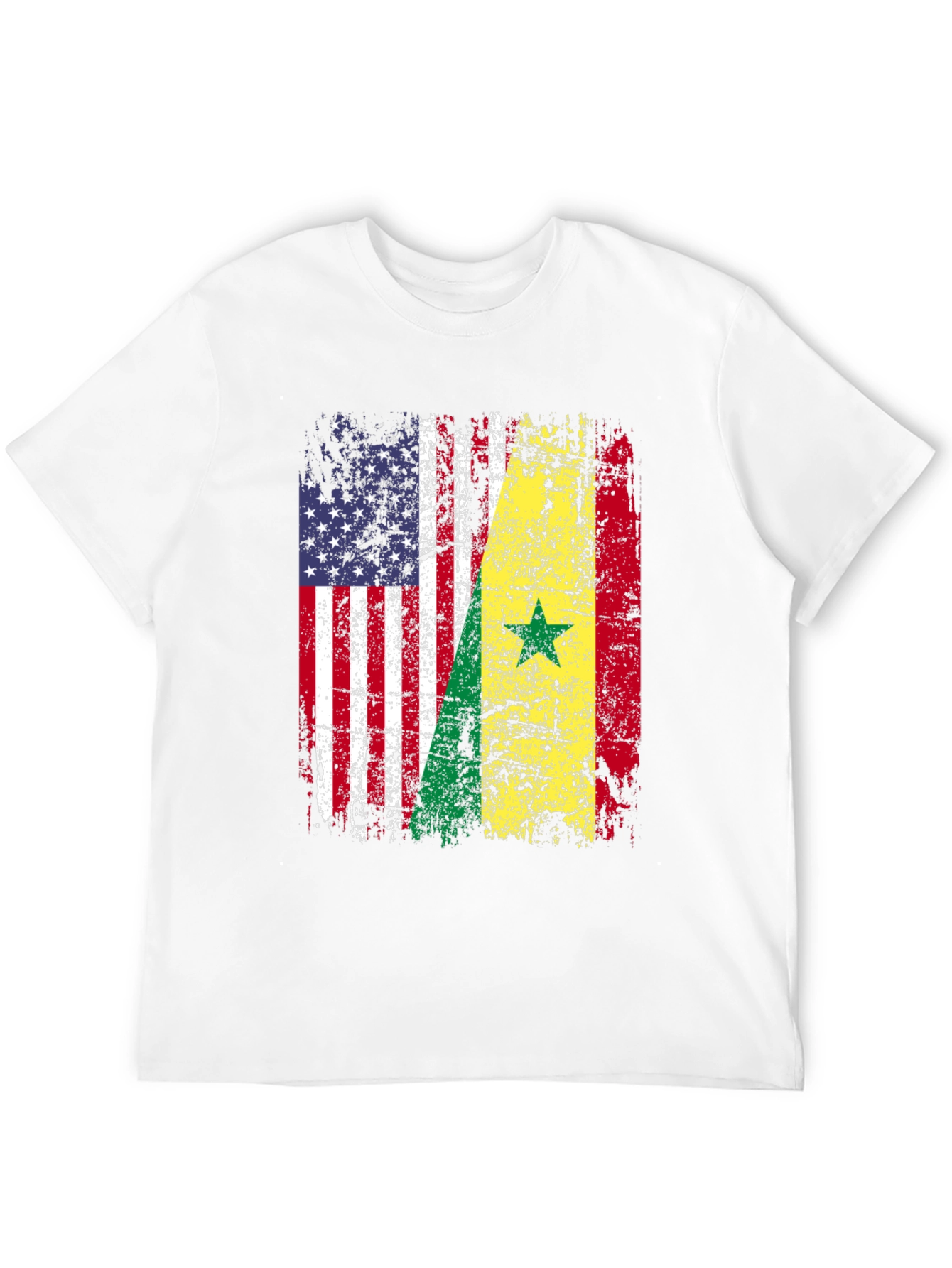USA Senegal Flag Graphic T-Shirt