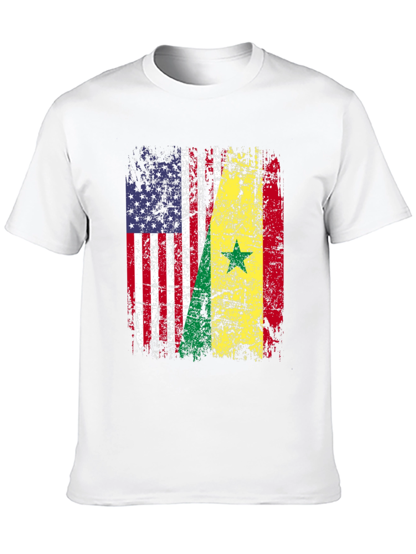 USA Senegal Flag Graphic T-Shirt