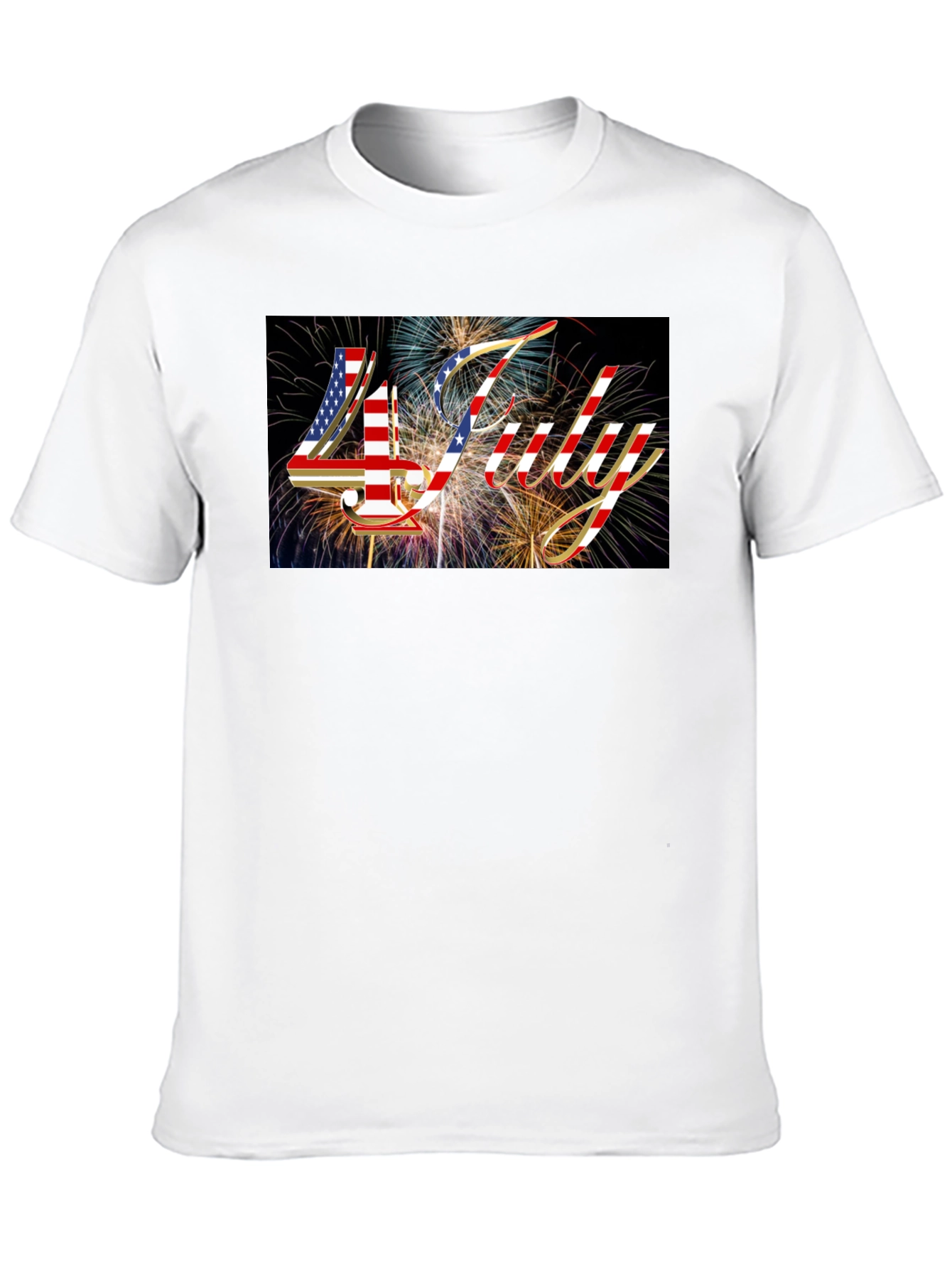 Patriotic 4th of July Fireworks Graphic Tee