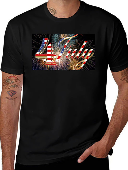 Patriotic 4th of July Fireworks Graphic Tee