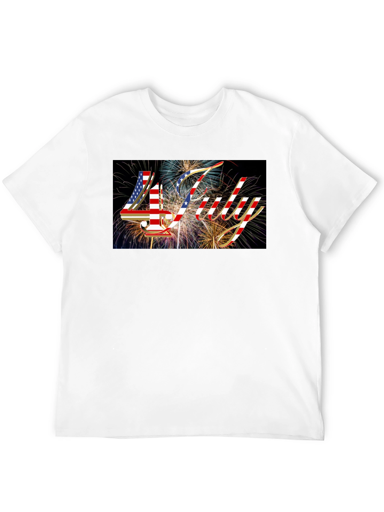 Patriotic 4th of July Fireworks Graphic Tee