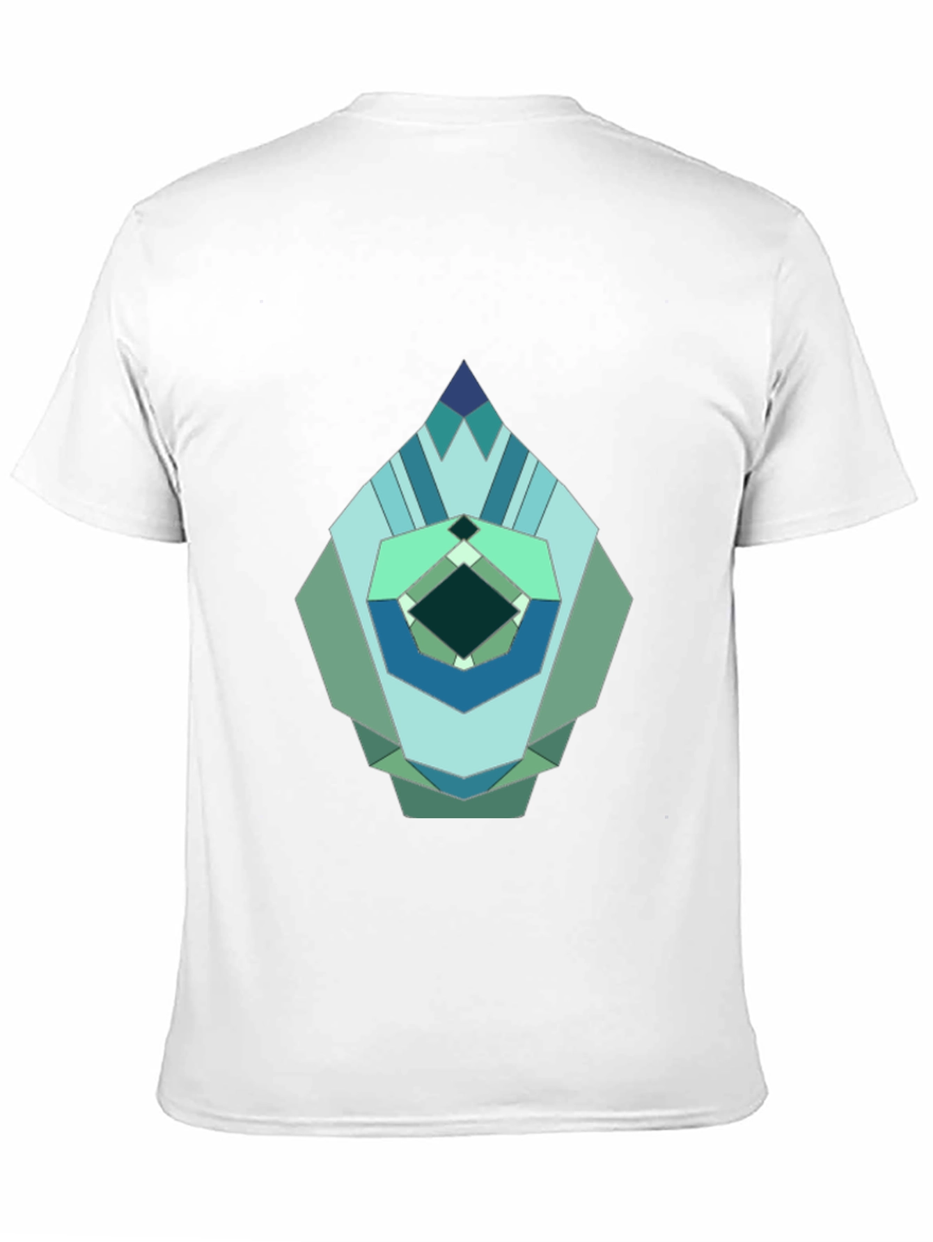 Geometric Jewel Graphic Tee - Modern Abstract Design