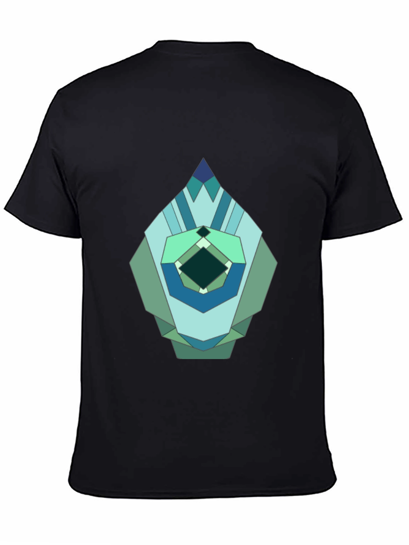 Geometric Jewel Graphic Tee - Modern Abstract Design