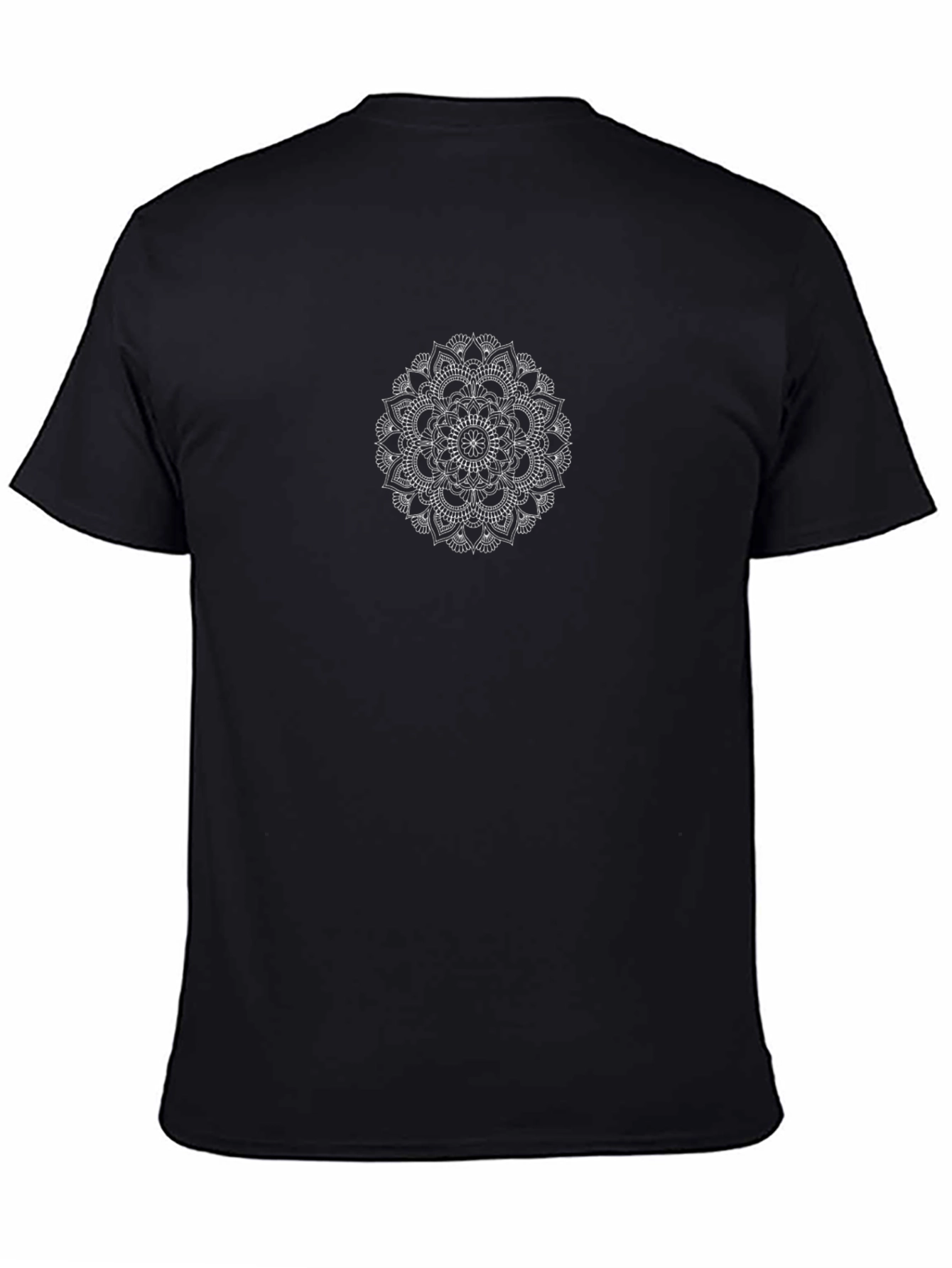 Mens Black Mandala Graphic T-Shirt