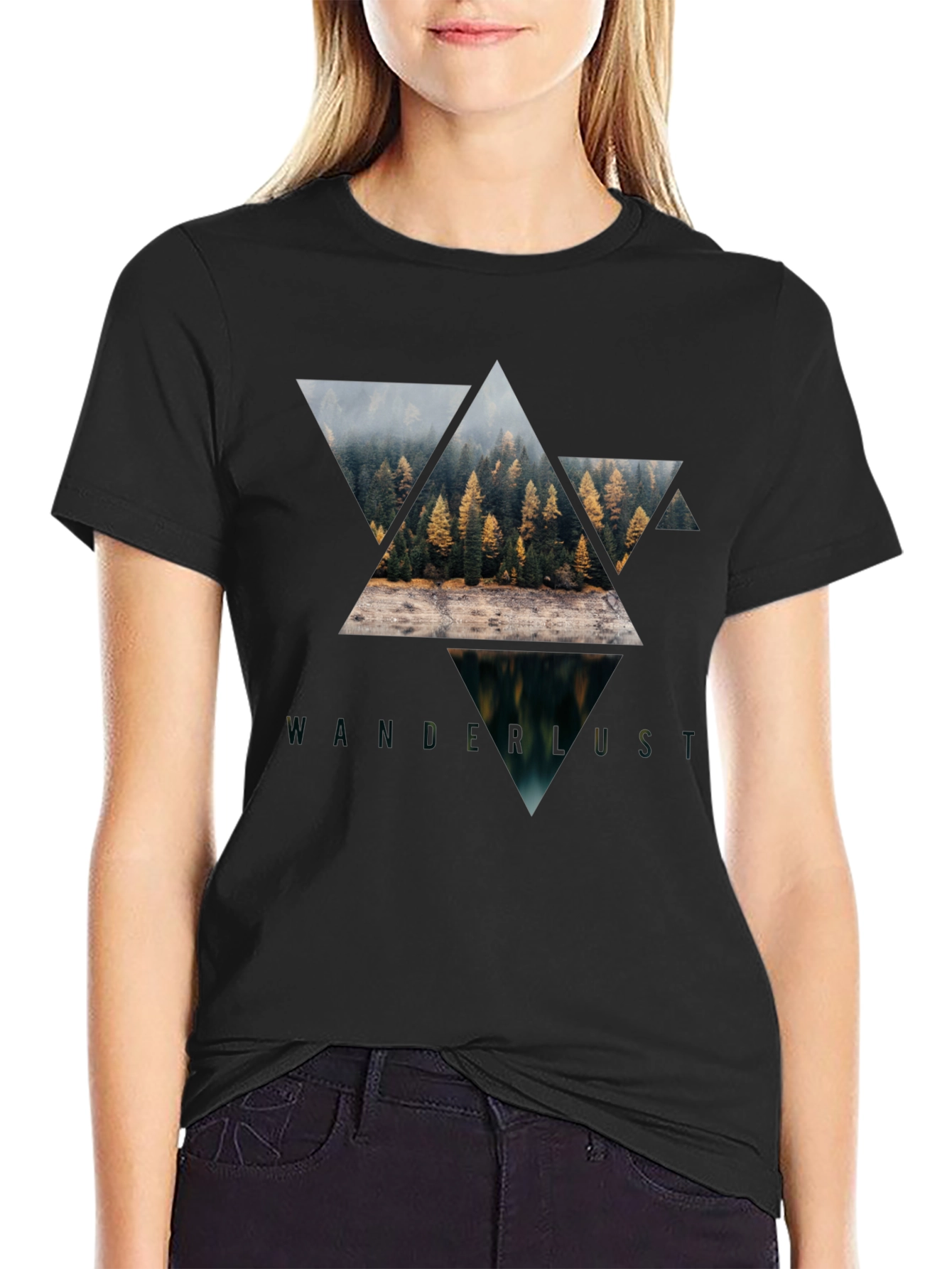 Wanderlust Graphic Tee - Nature Triangle Design