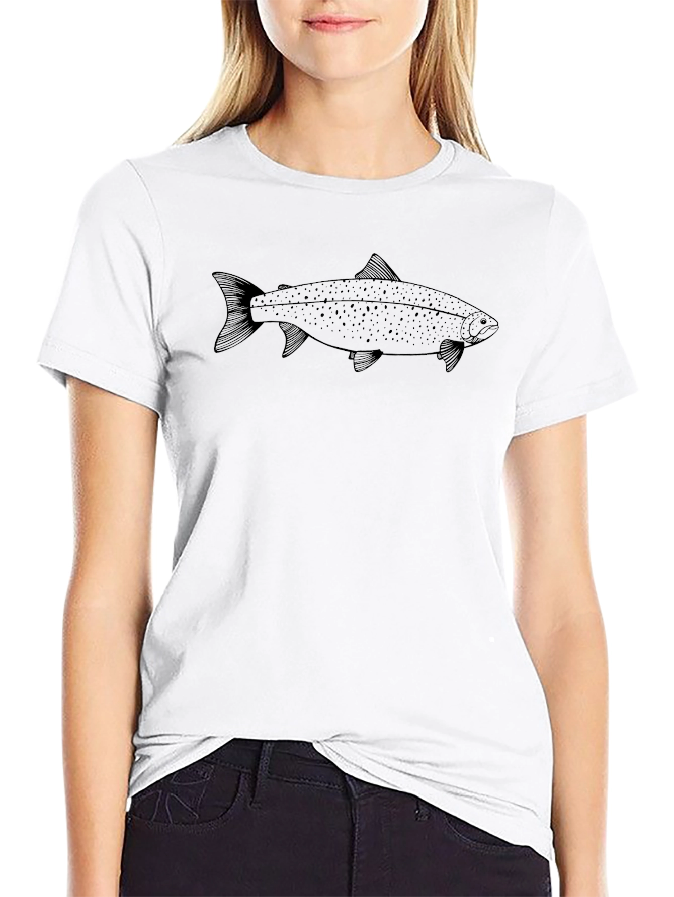 Fish Graphic Black T-Shirt | Casual Tee