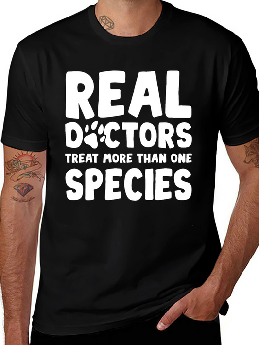 Veterinarian Real Doctors Black Graphic Tee