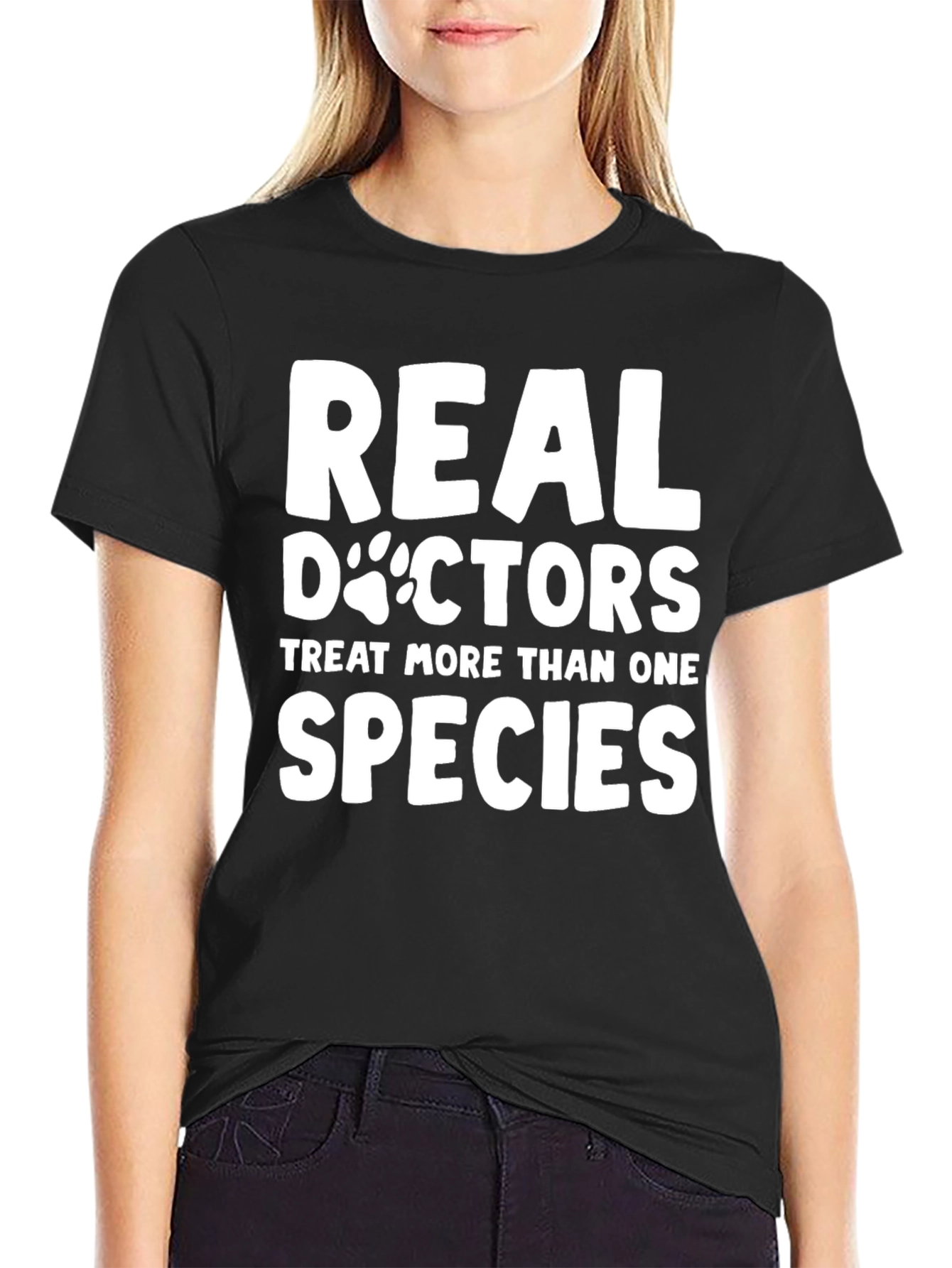 Veterinarian Real Doctors Black Graphic Tee