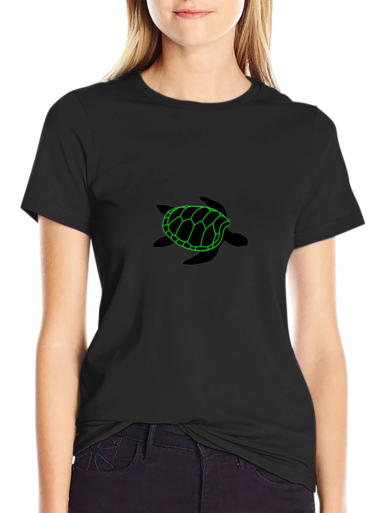 Neon Turtle Graphic Tee - Casual Comfort