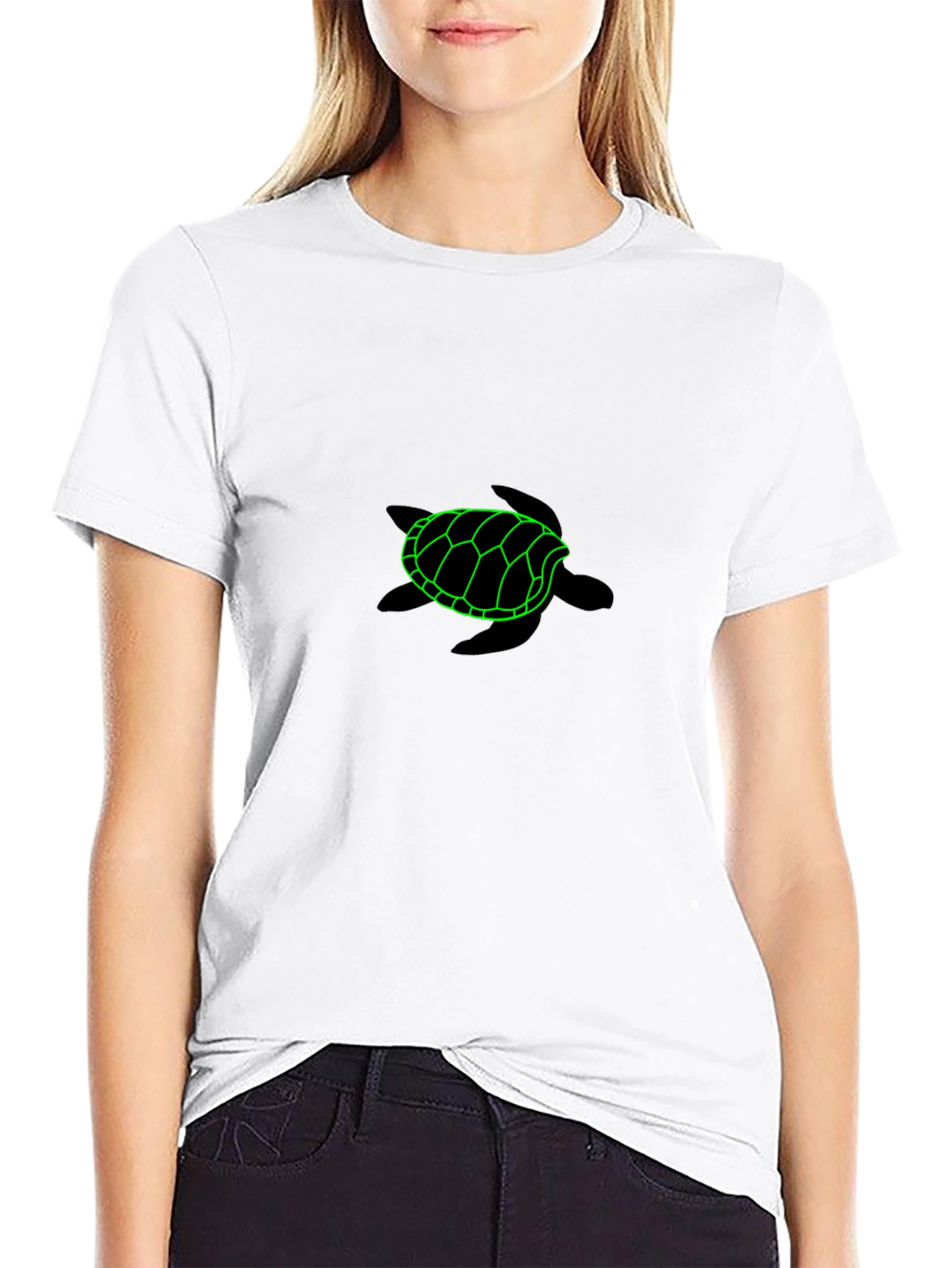 Neon Turtle Graphic Tee - Casual Comfort