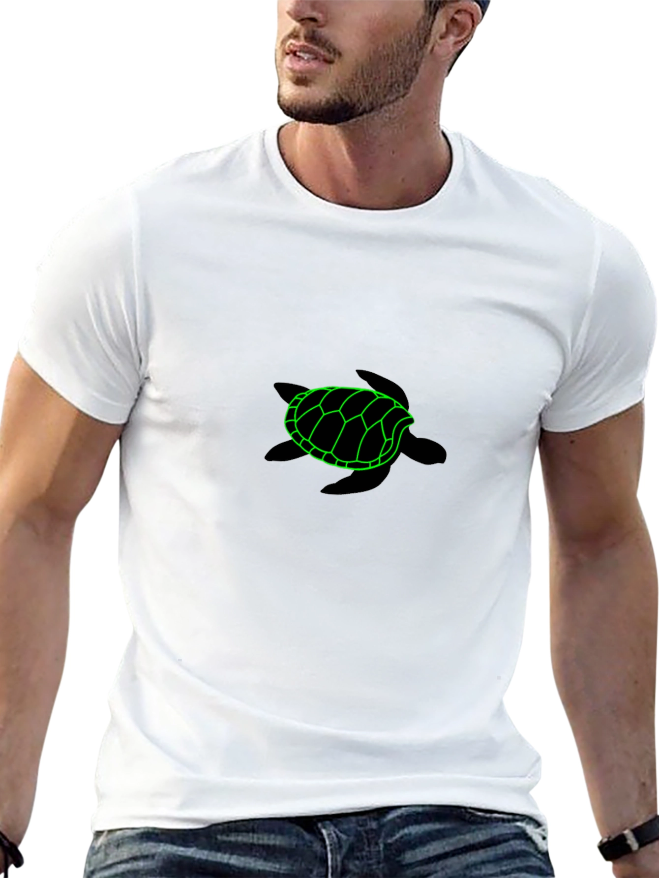 Neon Turtle Graphic Tee - Casual Comfort