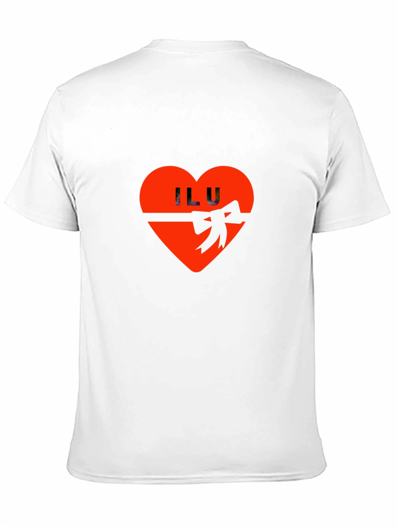 ILU Heart Valentines Day Graphic Tee - Black