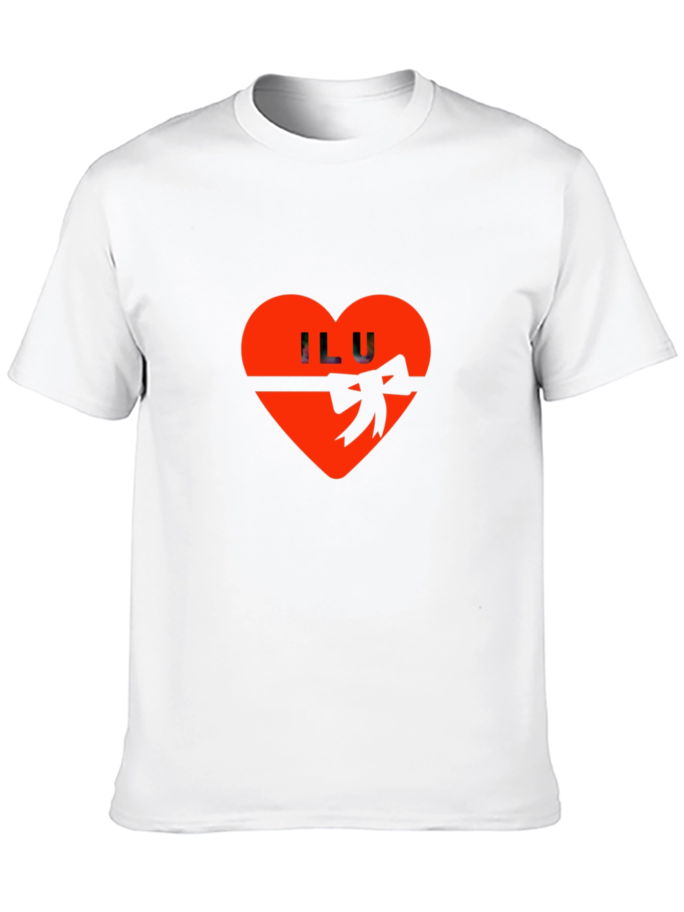 ILU Heart Valentines Day Graphic Tee - Black