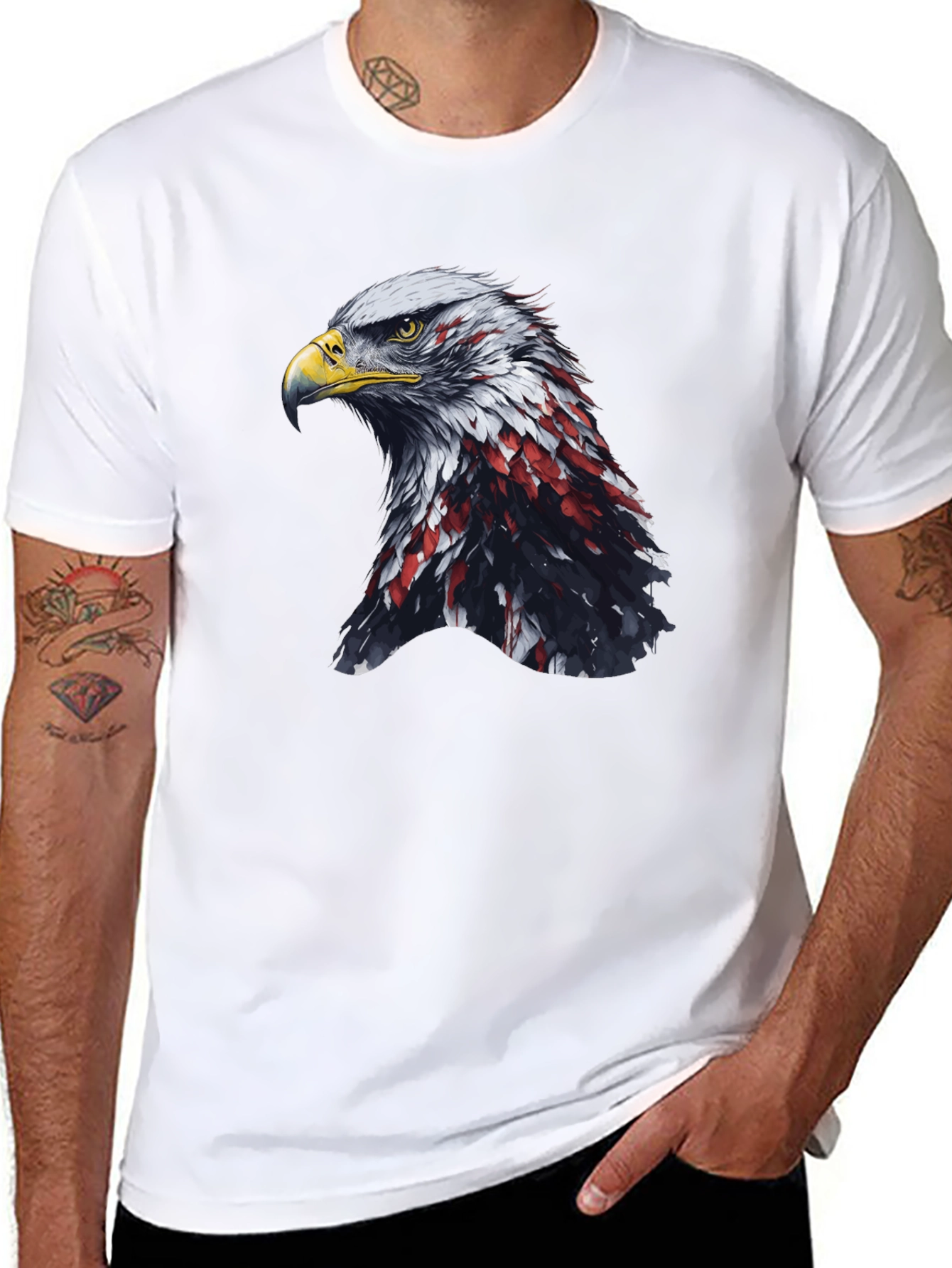 American Eagle Graphic Print Black T-Shirt