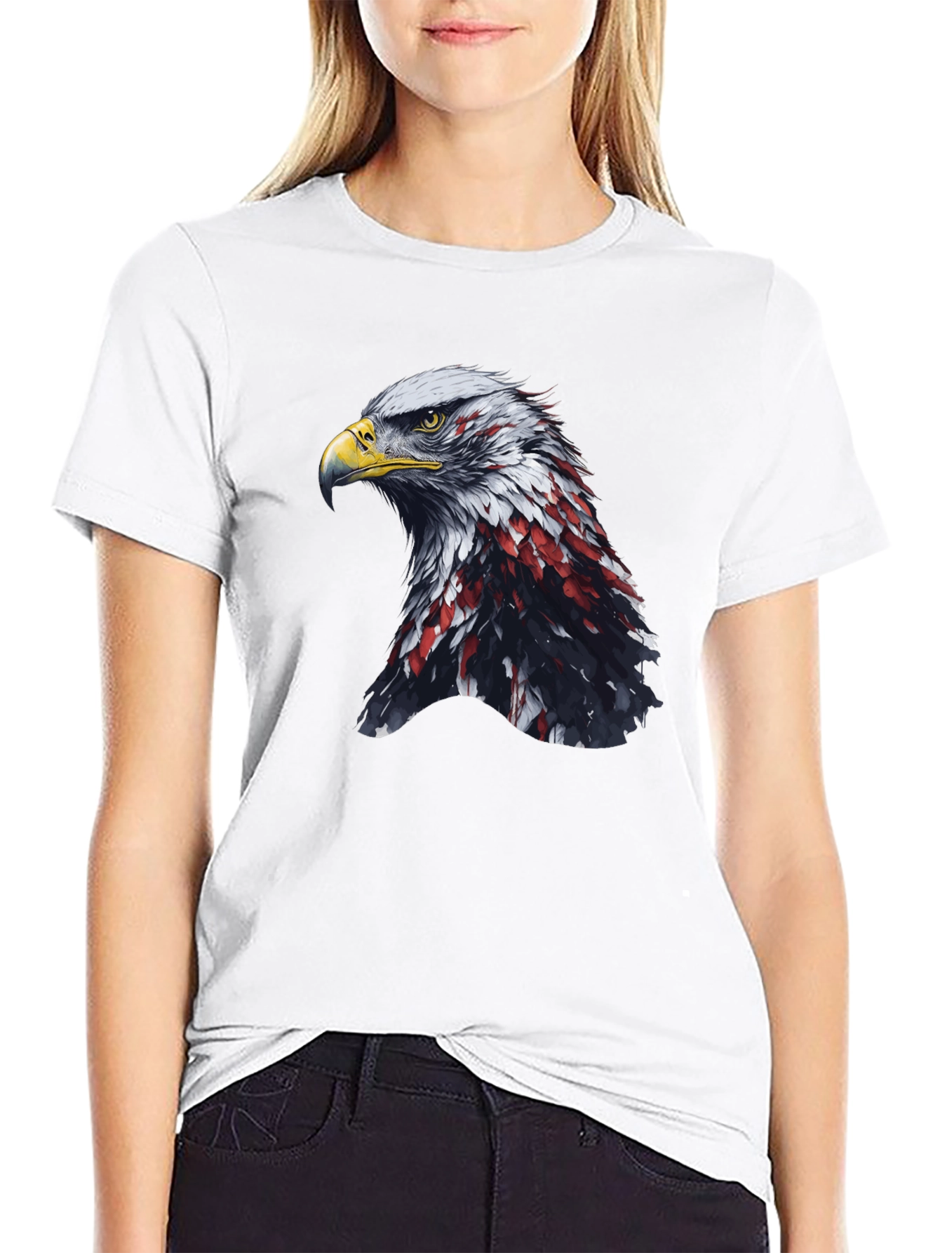 American Eagle Graphic Print Black T-Shirt