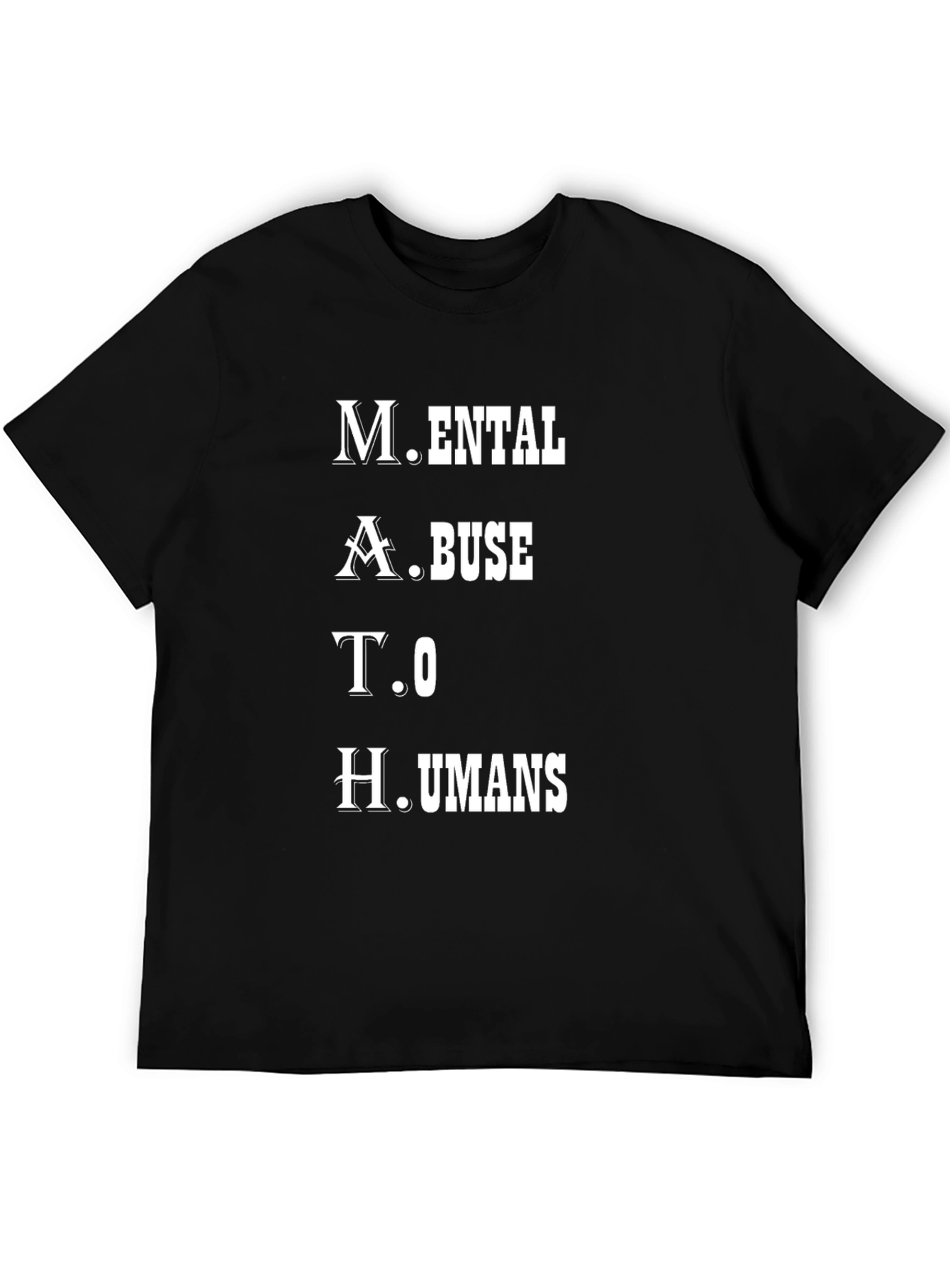 Mental Math Abuse to Humans Graphic T-Shirt