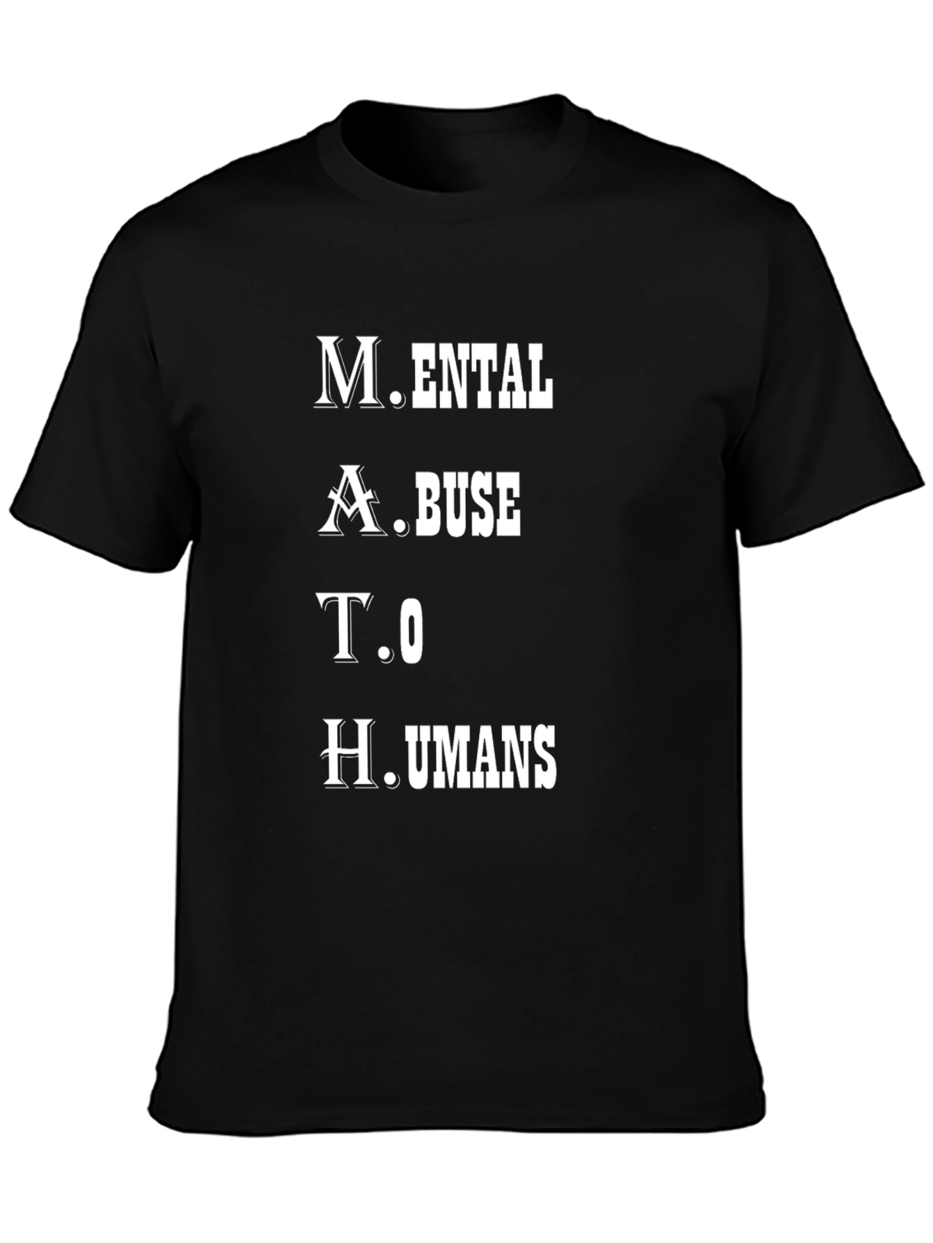 Mental Math Abuse to Humans Graphic T-Shirt