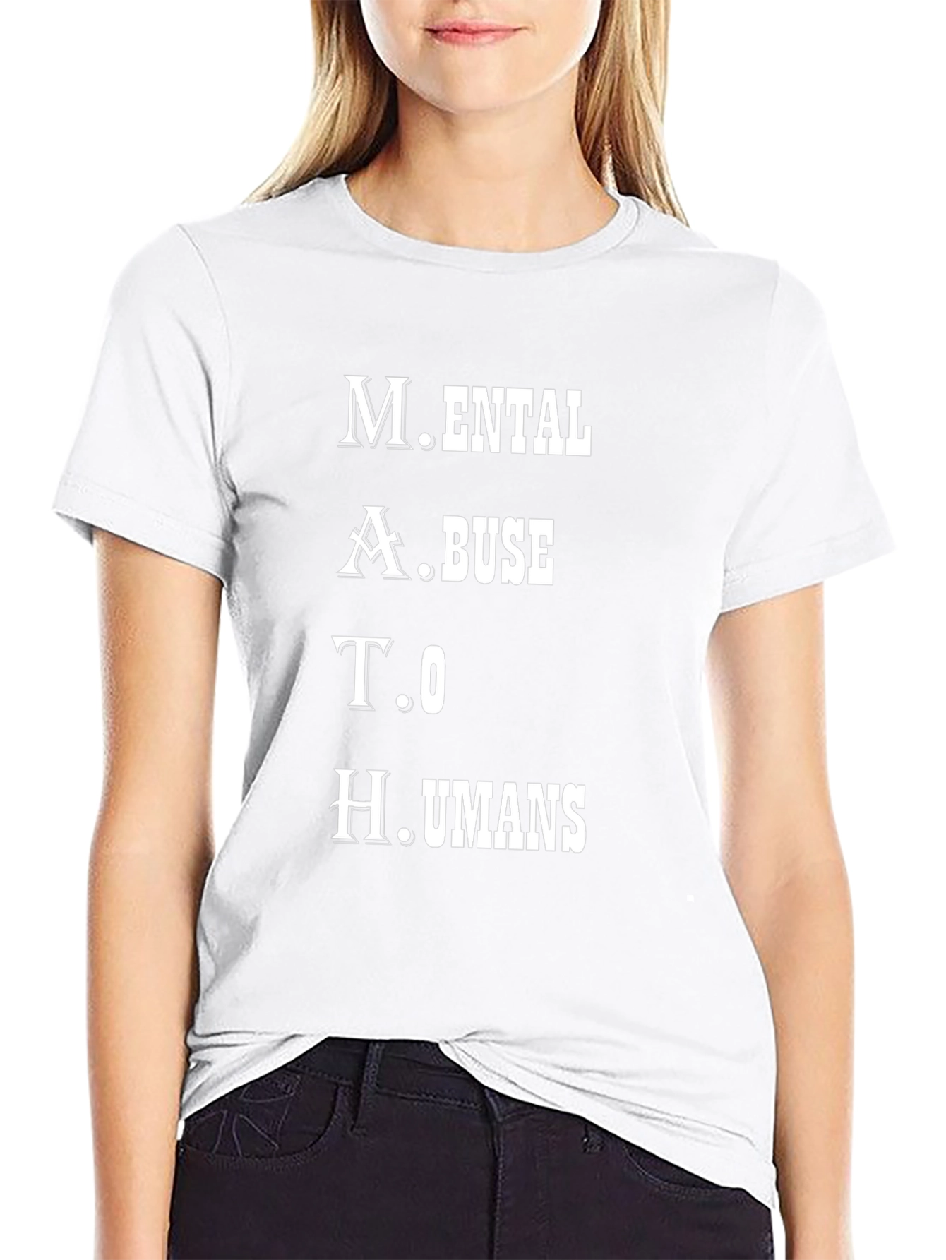 Mental Math Abuse to Humans Graphic T-Shirt