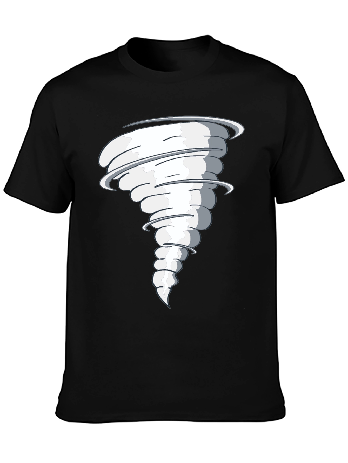 Tornado Graphic Print Black T-Shirt