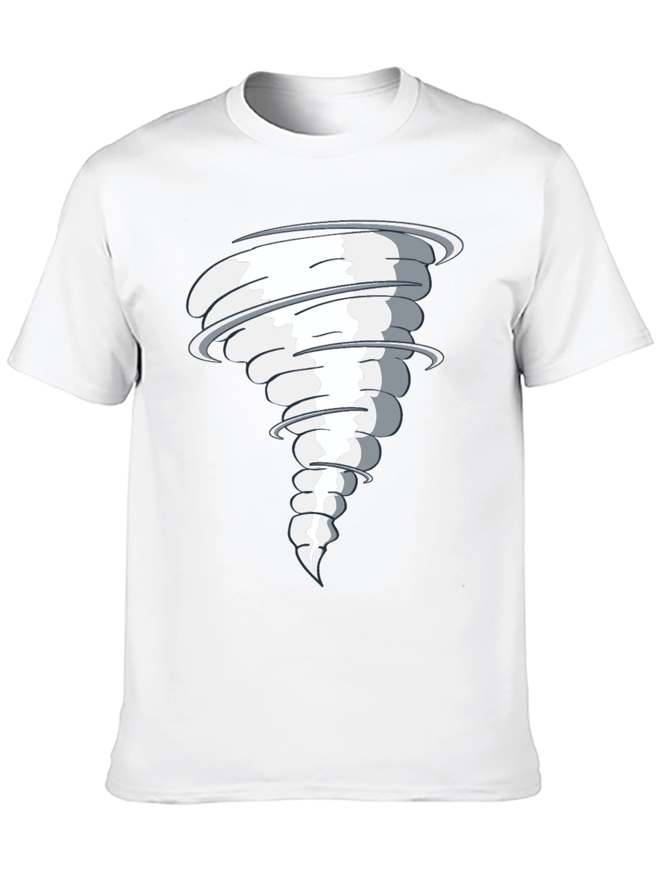 Tornado Graphic Print Black T-Shirt