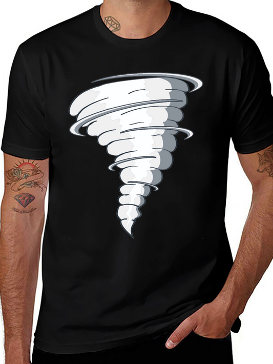 Tornado Graphic Print Black T-Shirt