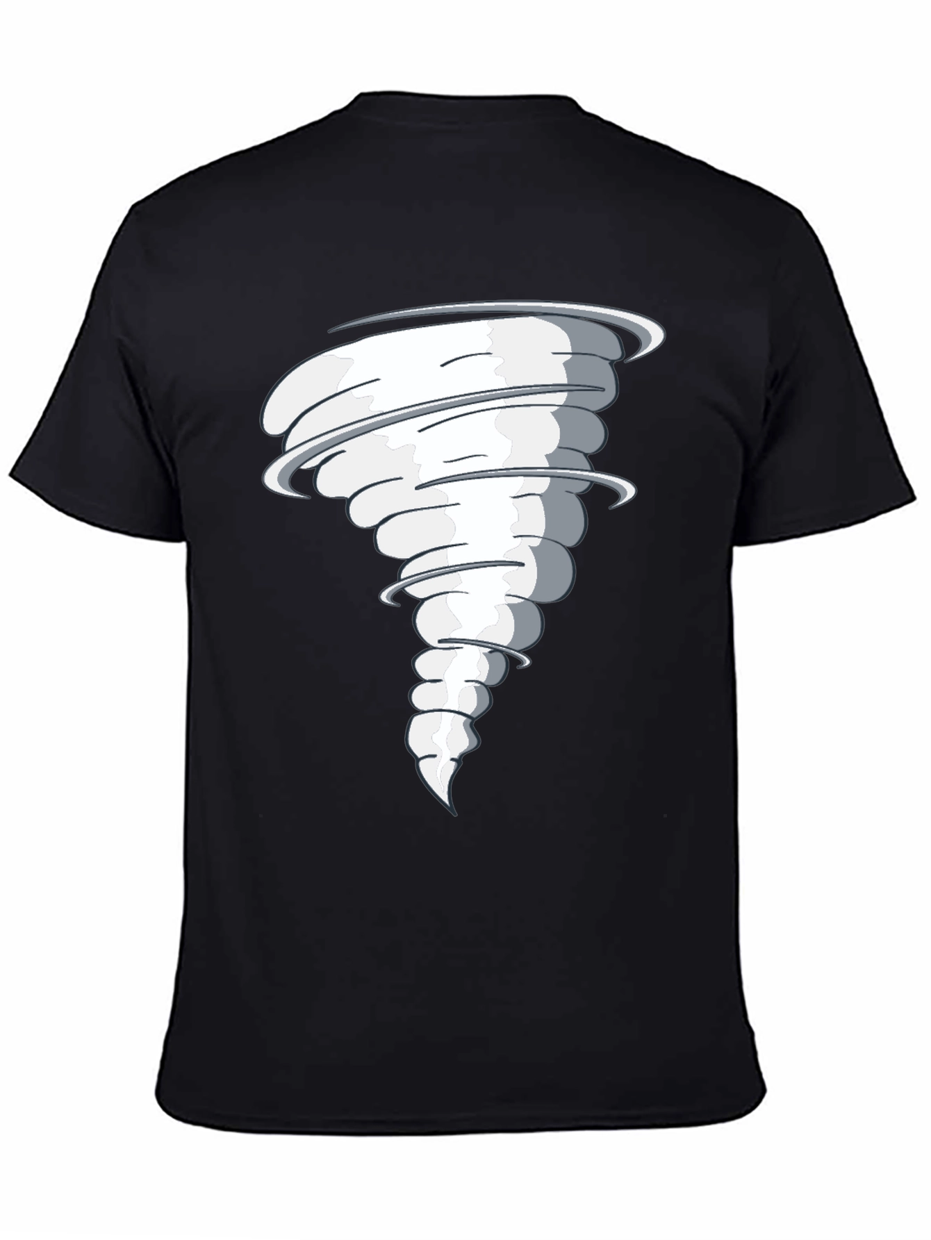 Tornado Graphic Print Black T-Shirt