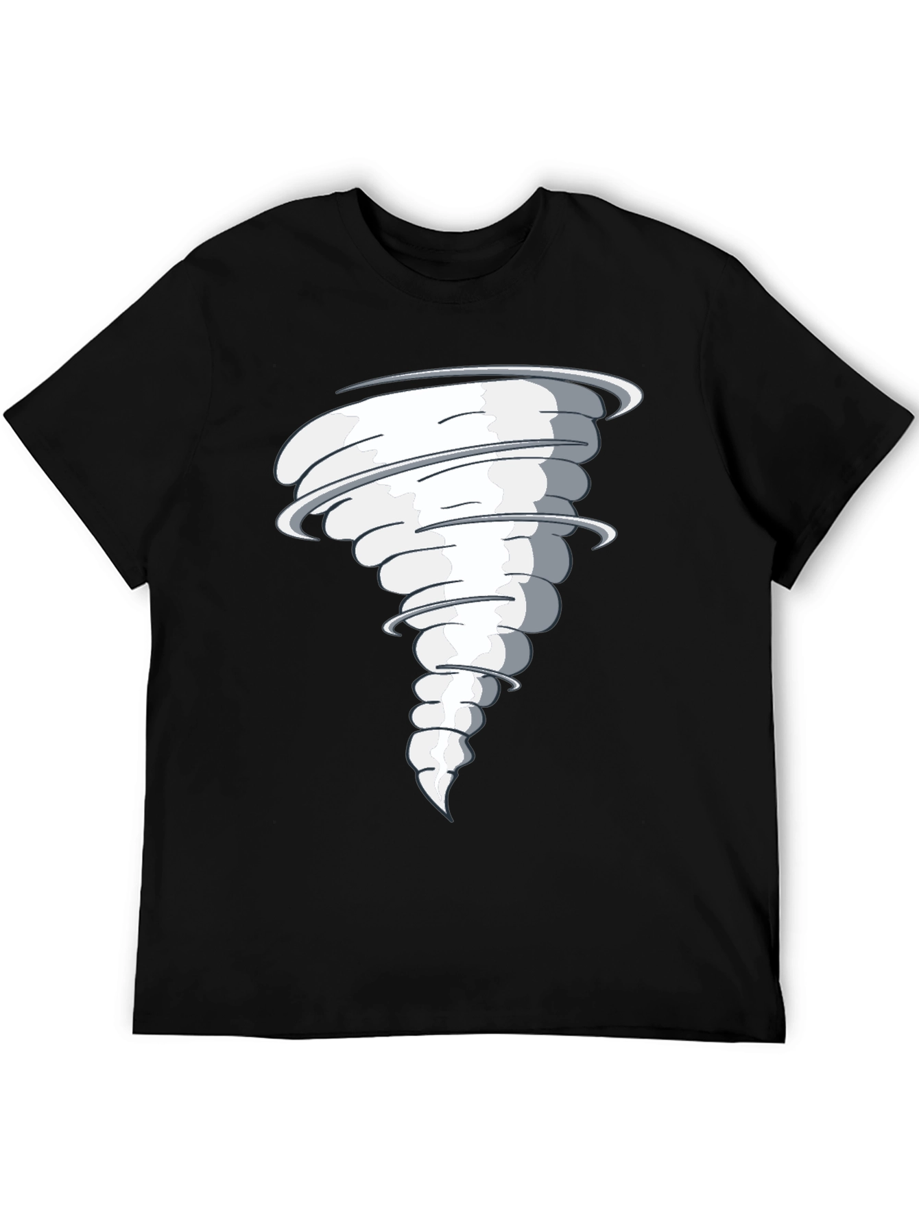 Tornado Graphic Print Black T-Shirt
