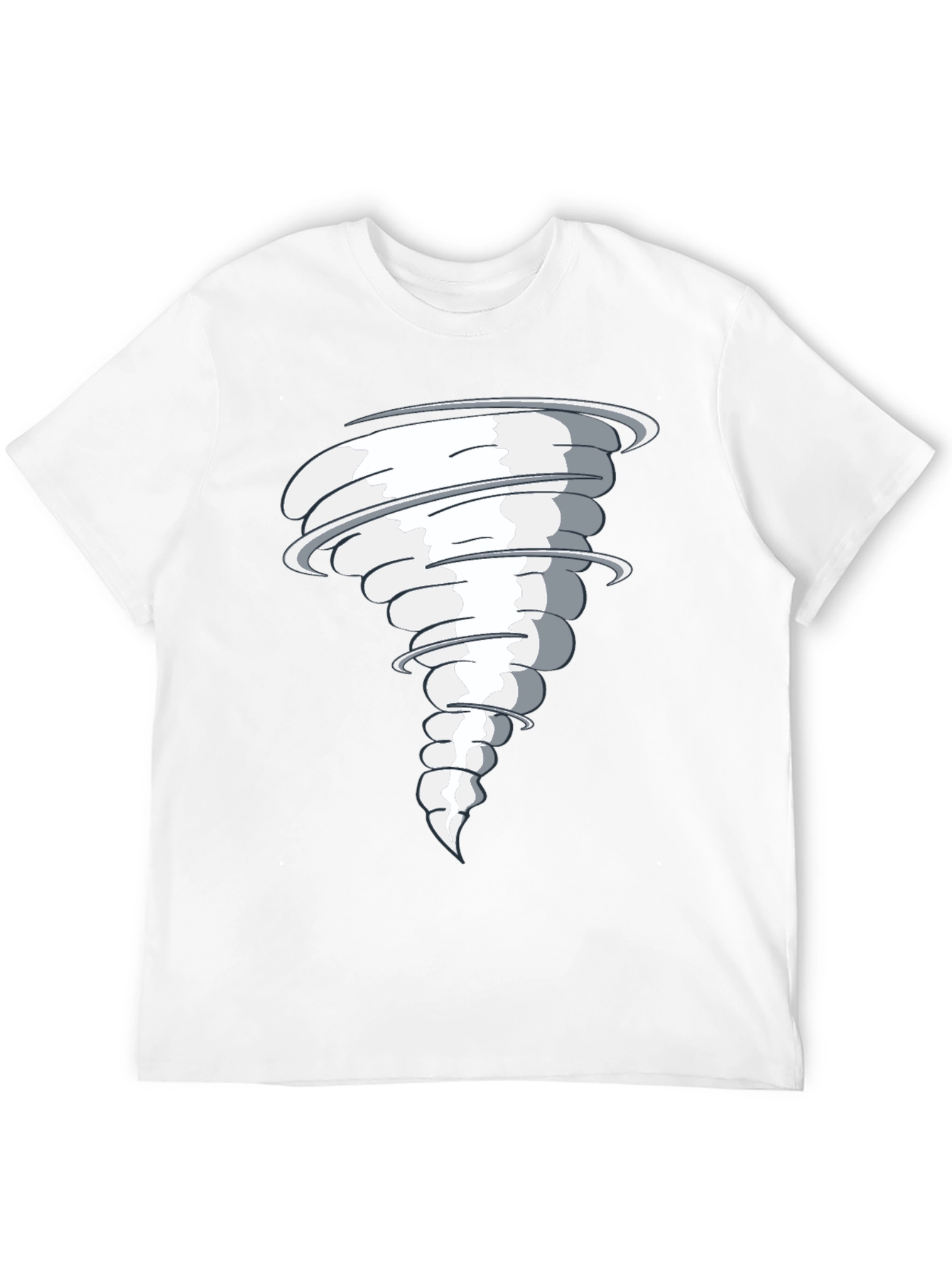 Tornado Graphic Print Black T-Shirt