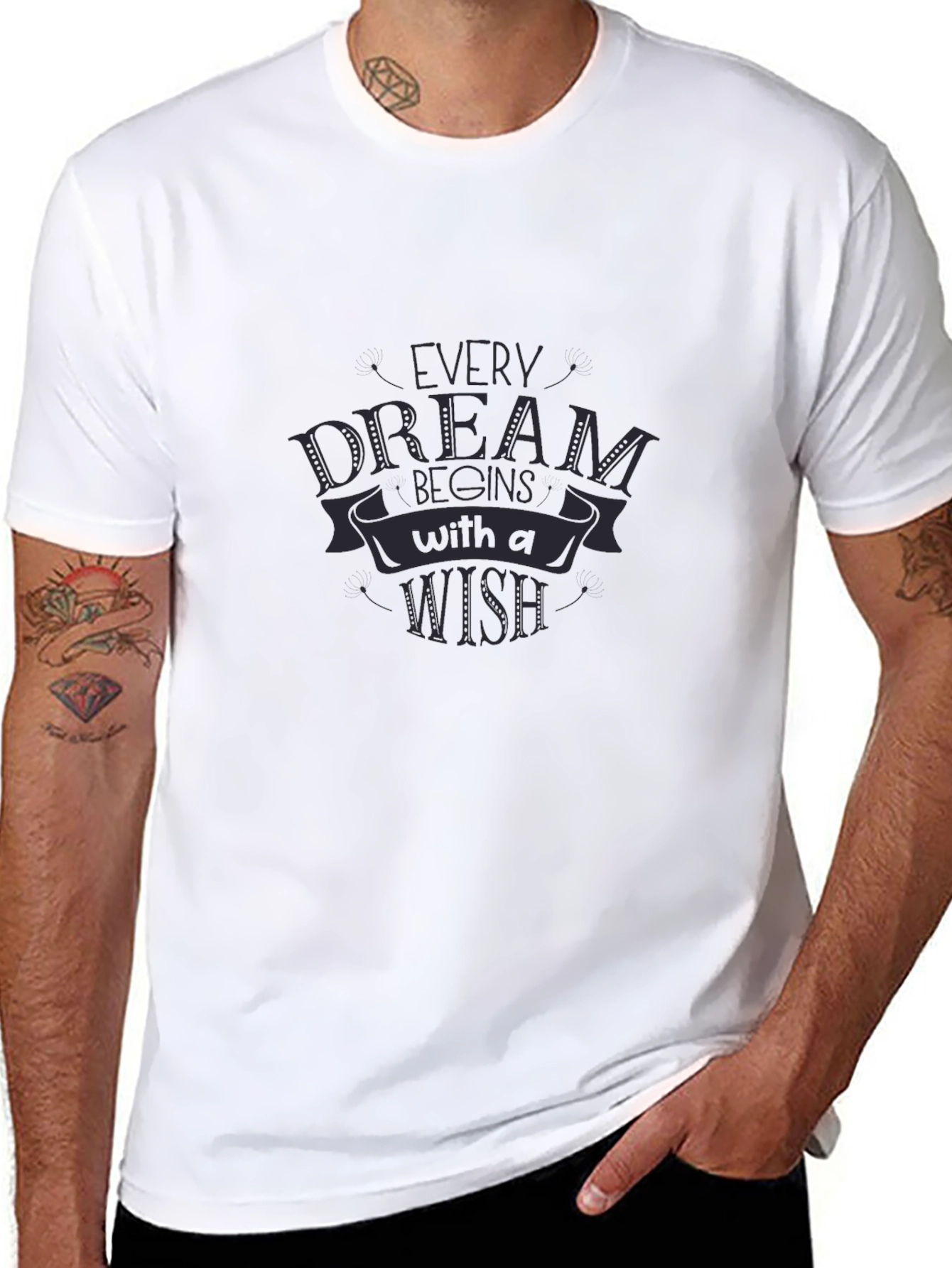Every Dream Begins With a Wish - Black T-Shirt