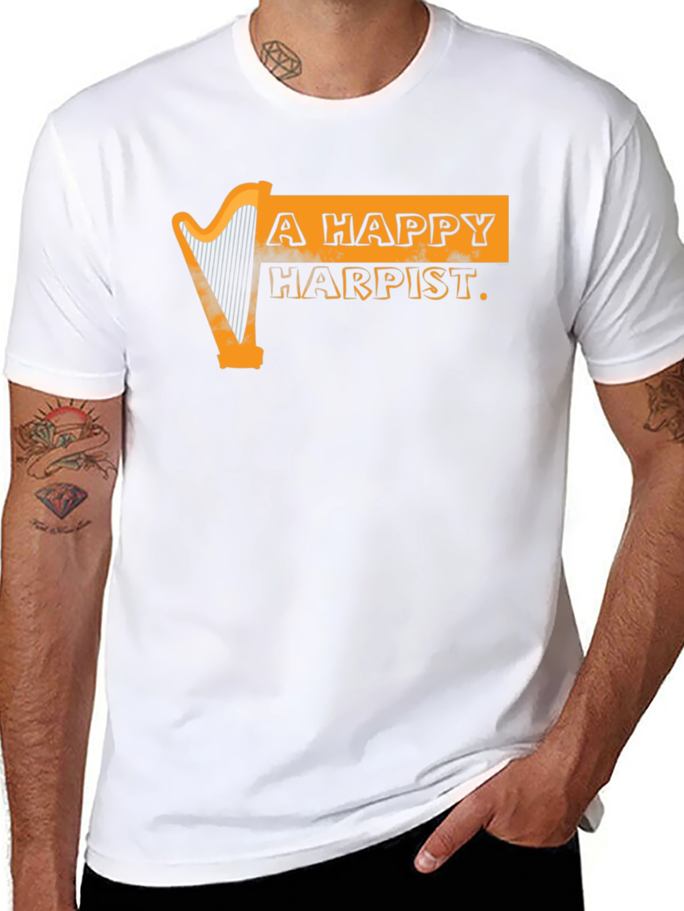 A Happy Harpist Graphic Tee