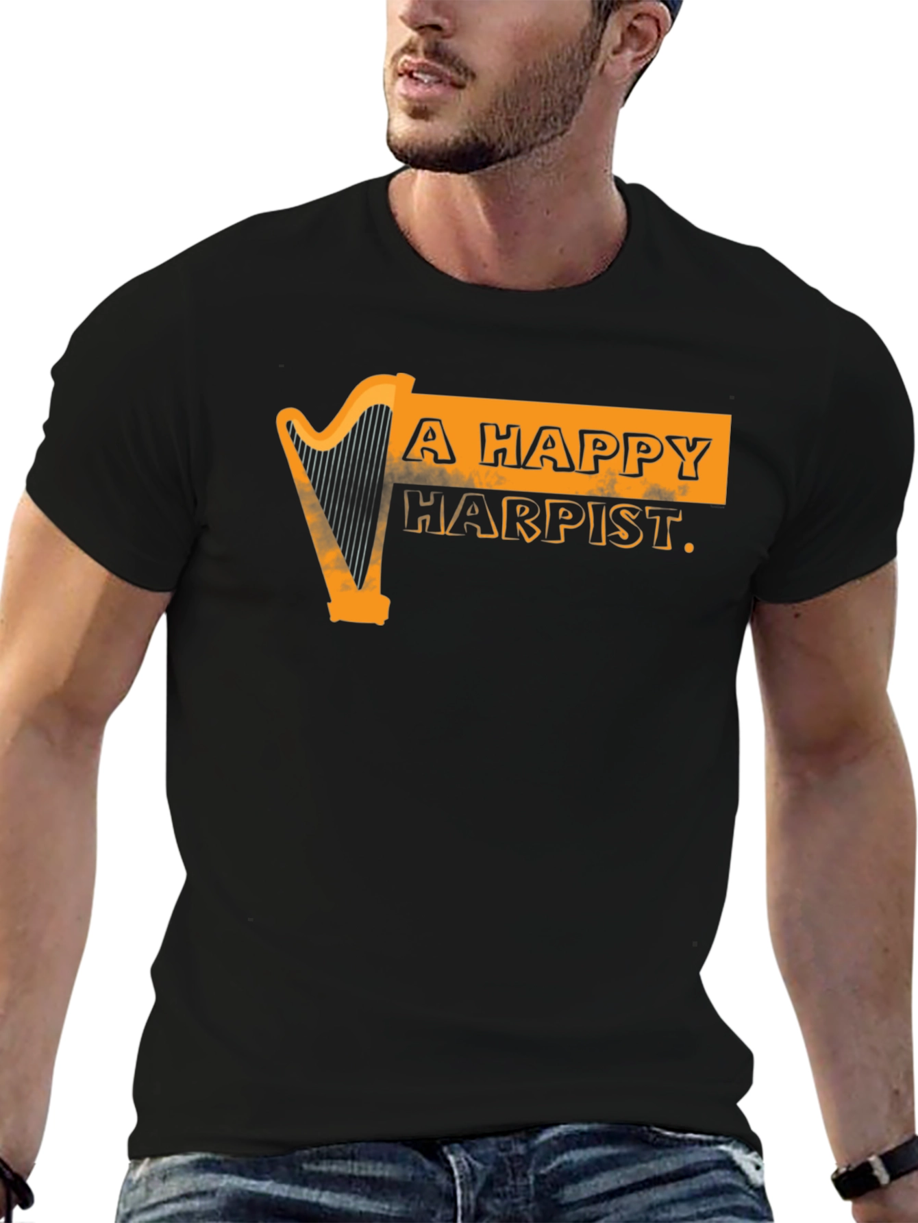 A Happy Harpist Graphic Tee