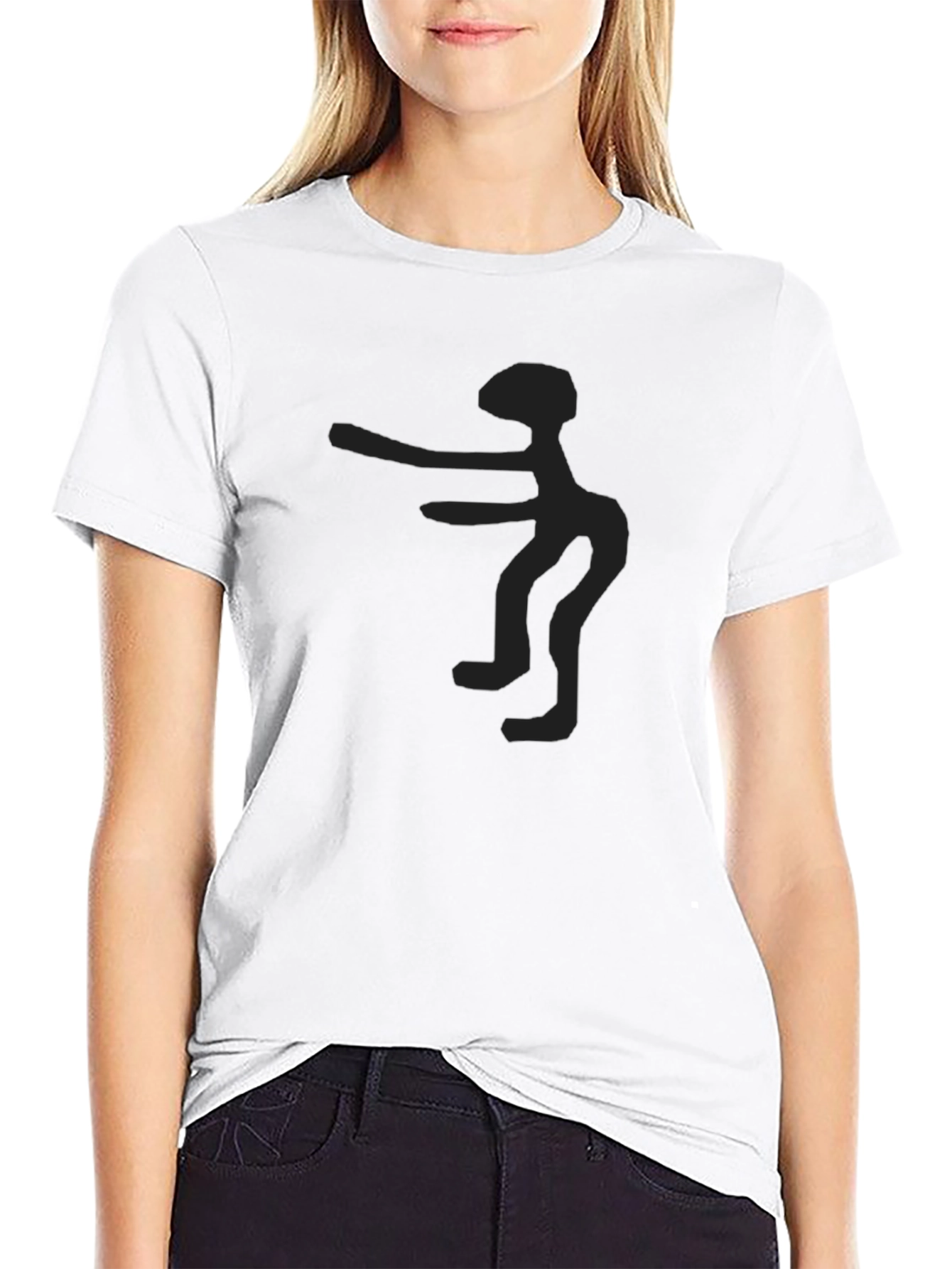 Abstract Figure Black T-Shirt | Minimalist Design