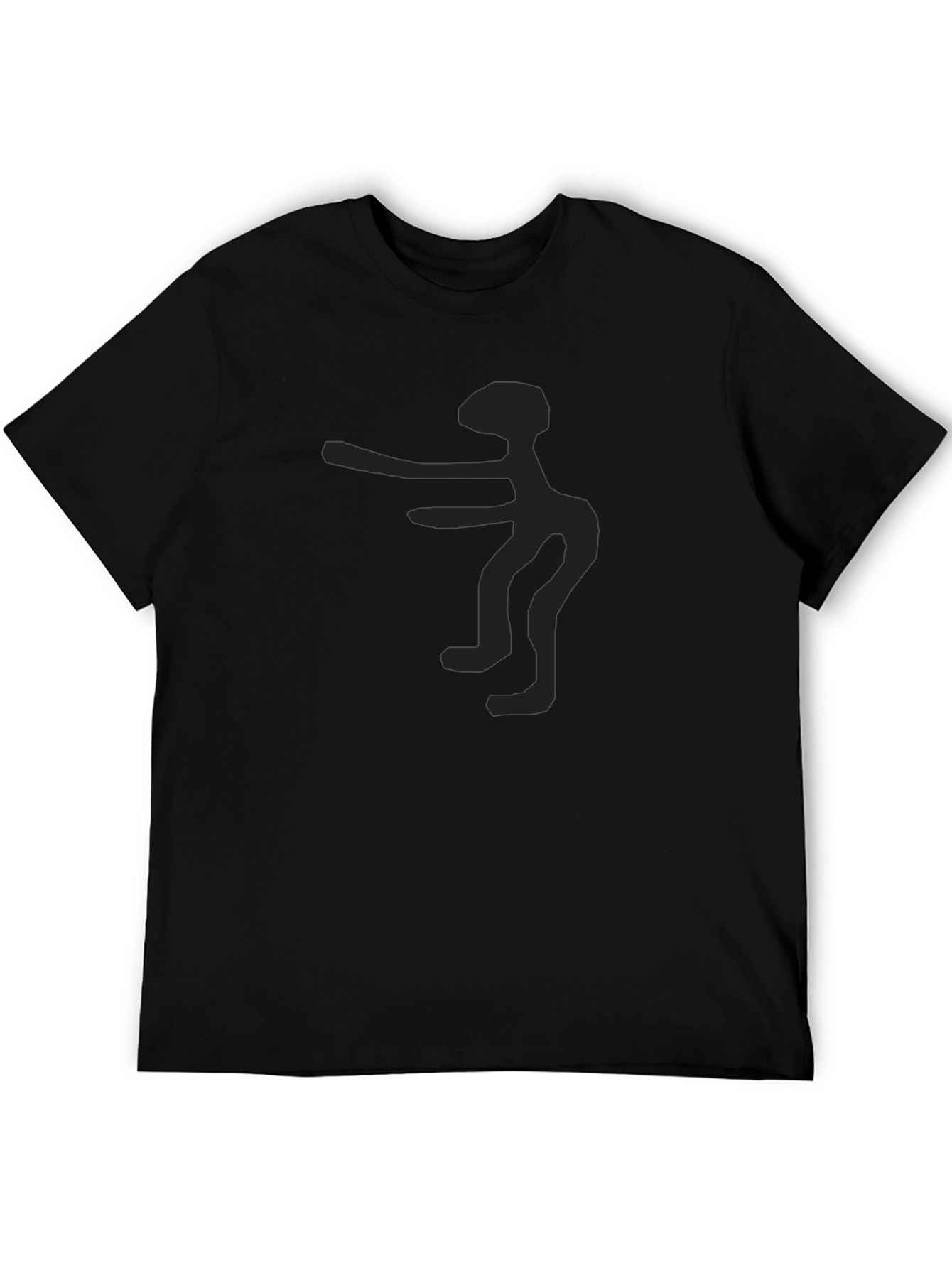 Abstract Figure Black T-Shirt | Minimalist Design