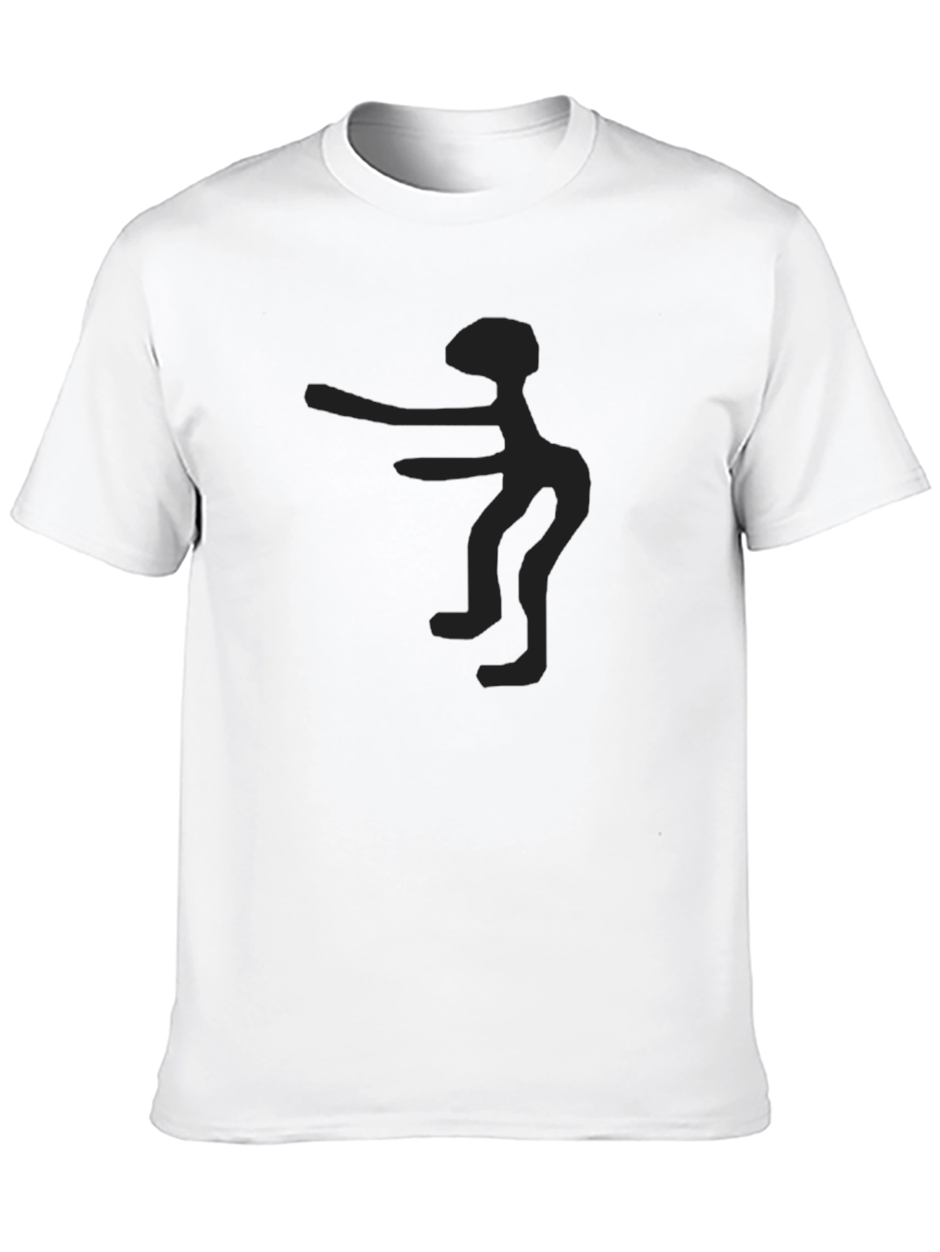 Abstract Figure Black T-Shirt | Minimalist Design