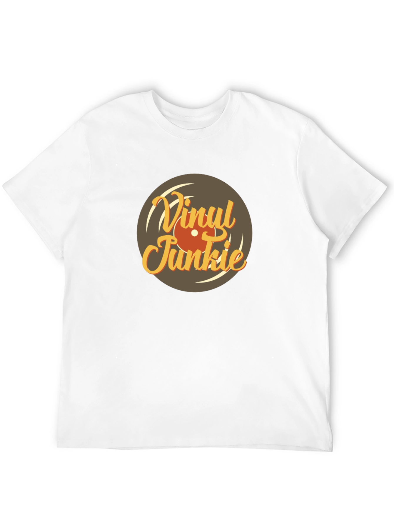 Vinyl Junkie Graphic Tee - Retro Music Lover T-Shirt