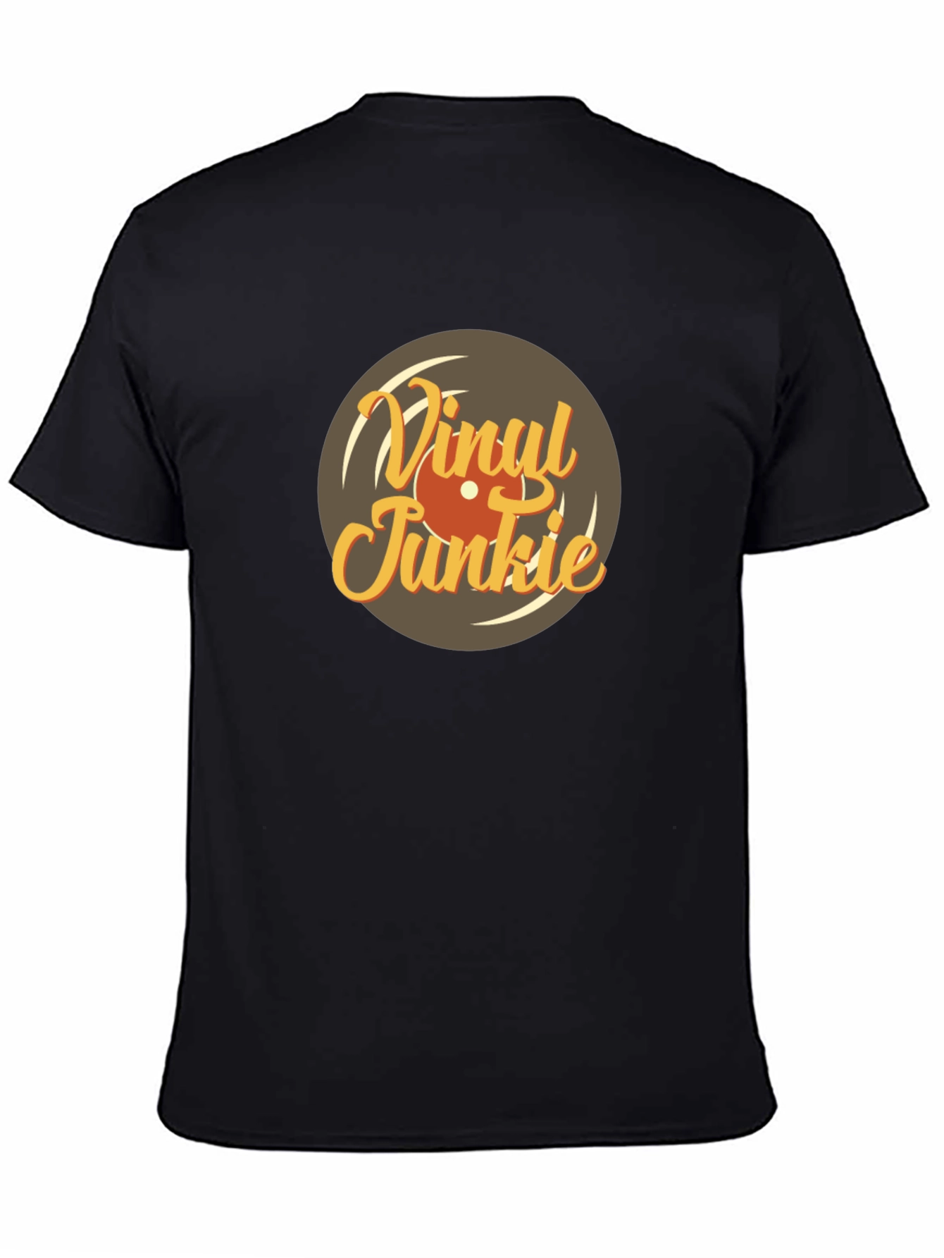 Vinyl Junkie Graphic Tee - Retro Music Lover T-Shirt