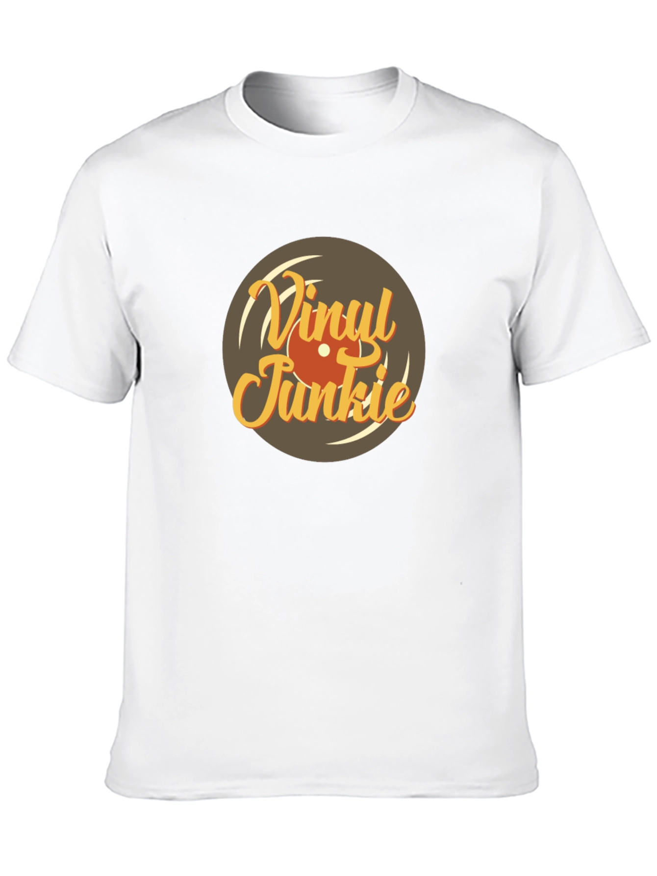 Vinyl Junkie Graphic Tee - Retro Music Lover T-Shirt