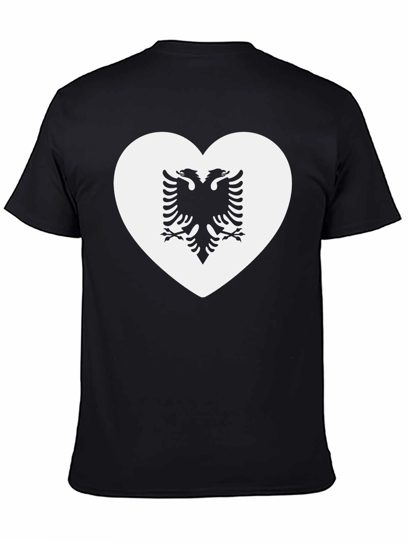 Albanian Eagle Heart T-Shirt - Black