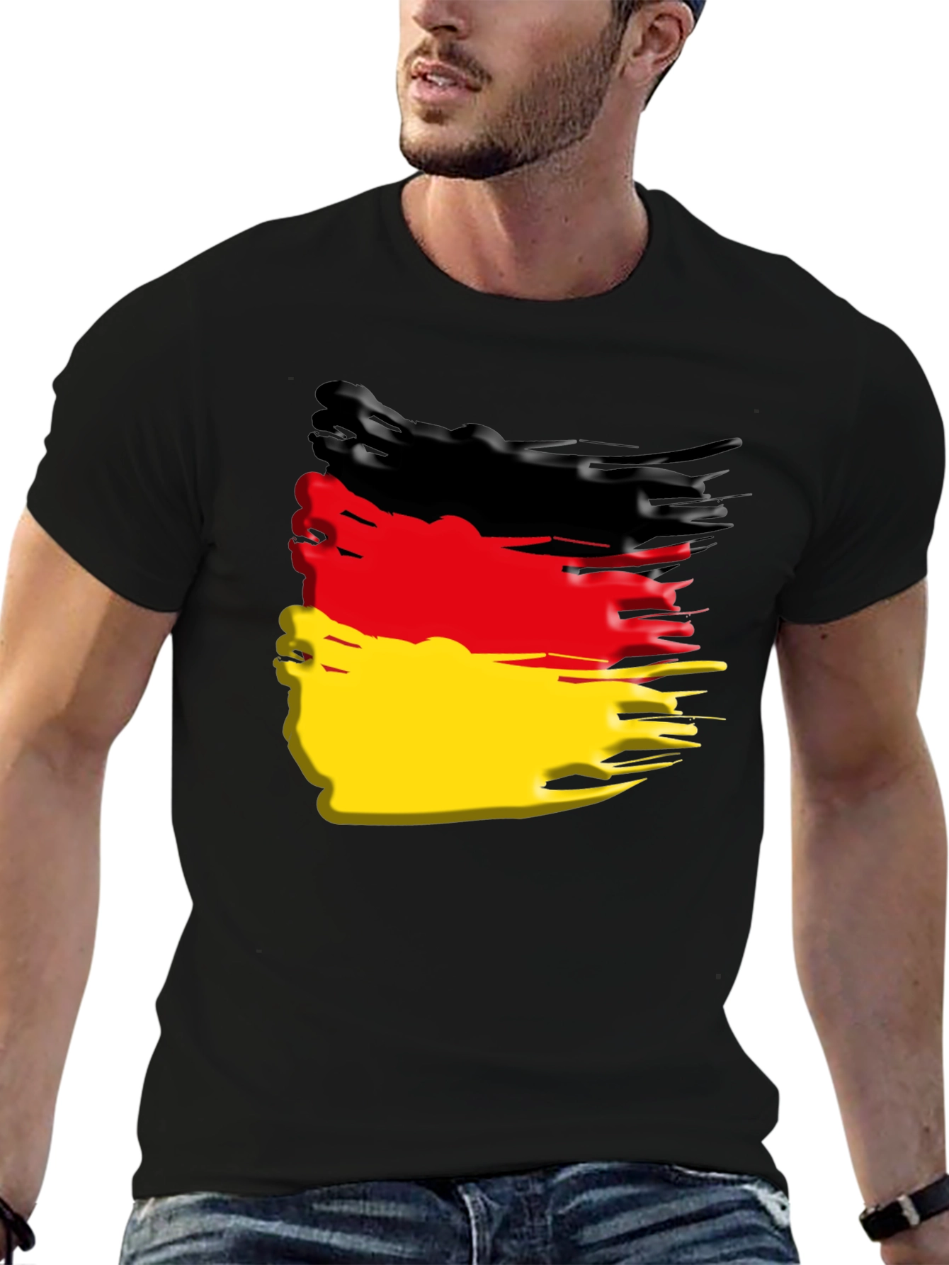 German Flag T-Shirt - Black