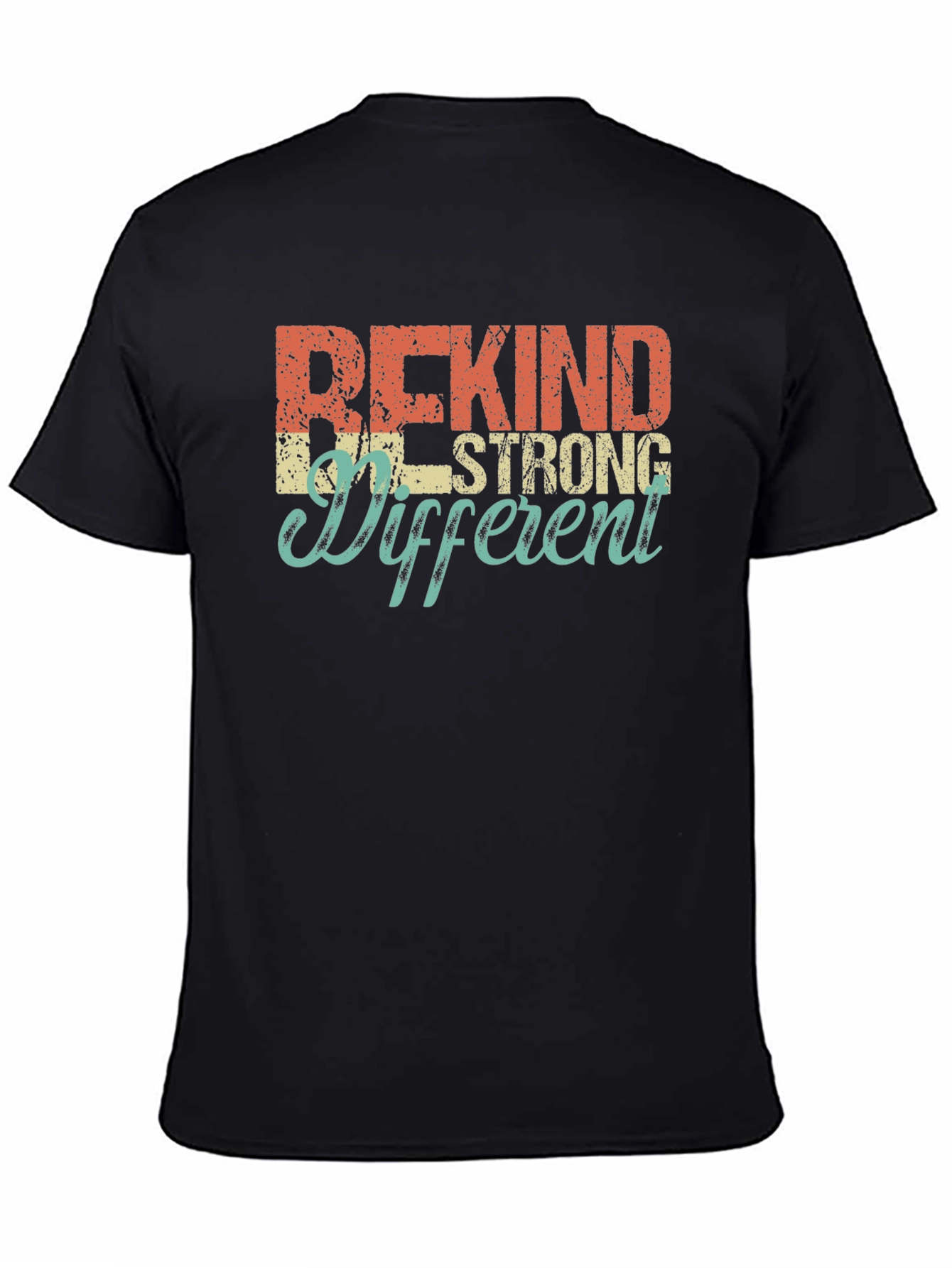 Be Kind Strong Different Graphic Tee - Black