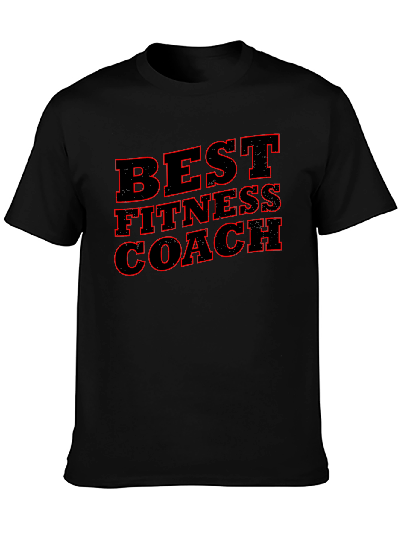Best Fitness Coach Black Graphic T-Shirt