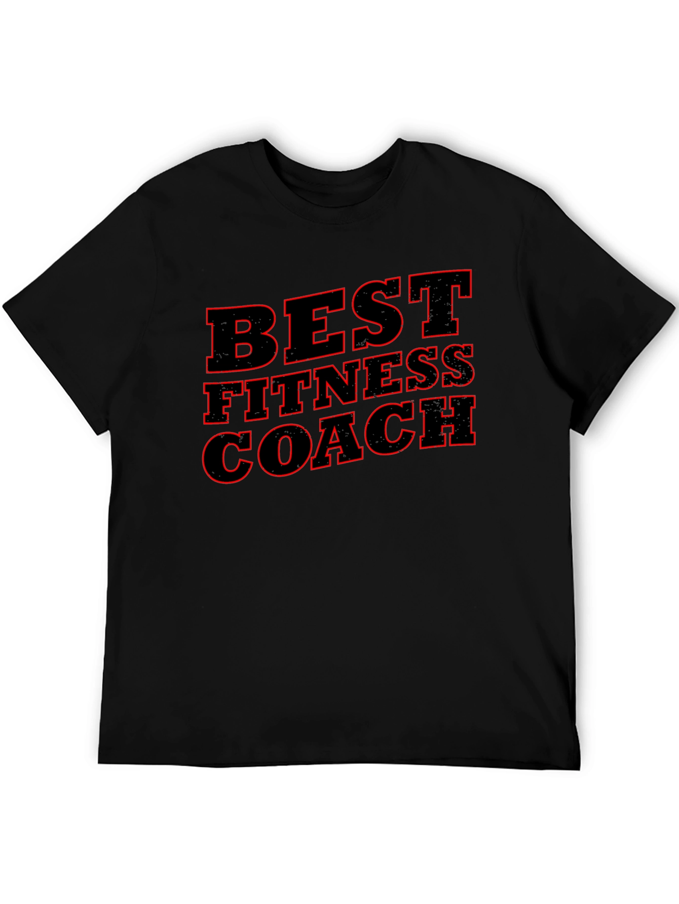 Best Fitness Coach Black Graphic T-Shirt