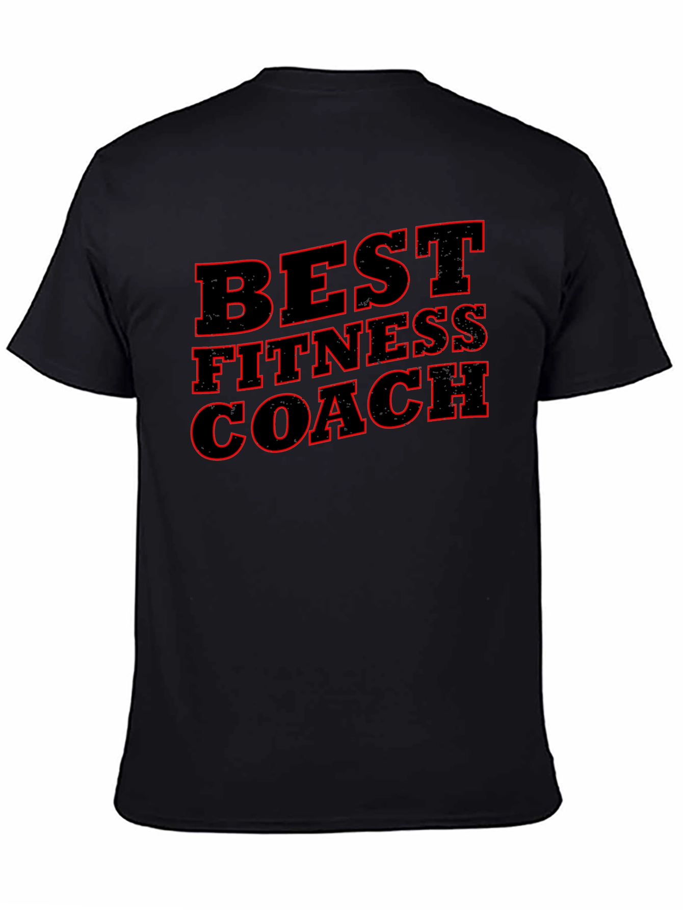 Best Fitness Coach Black Graphic T-Shirt