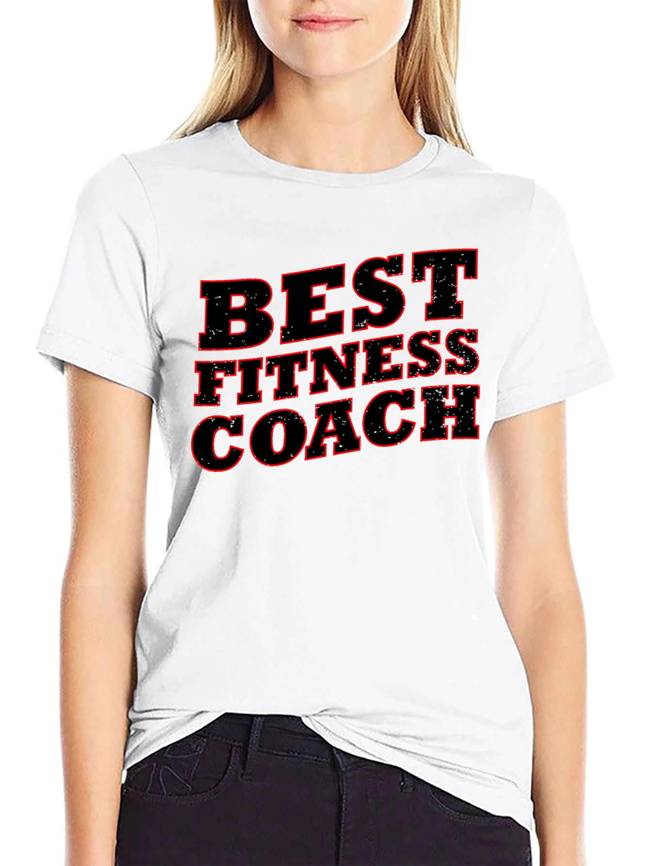 Best Fitness Coach Black Graphic T-Shirt